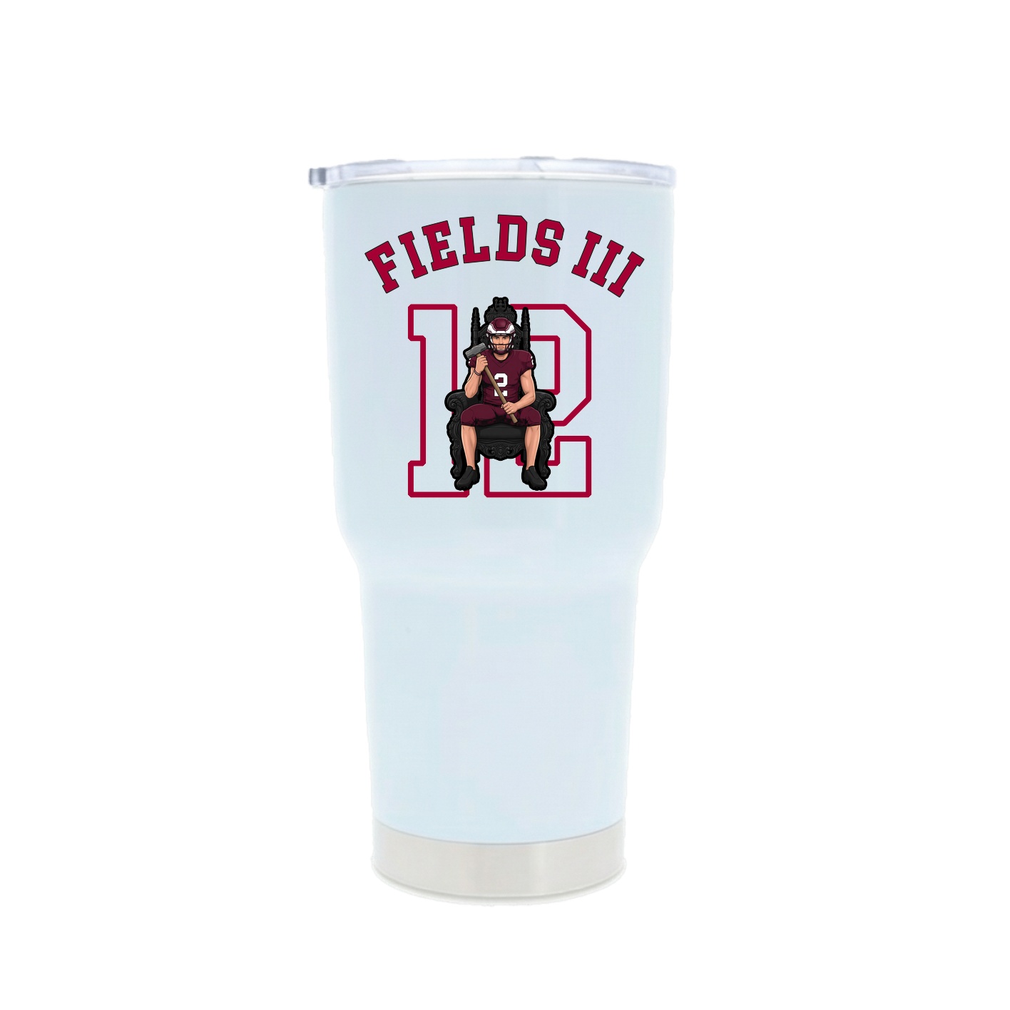 30oz Stainless Steel Tumbler — Shirsey Arch in White
