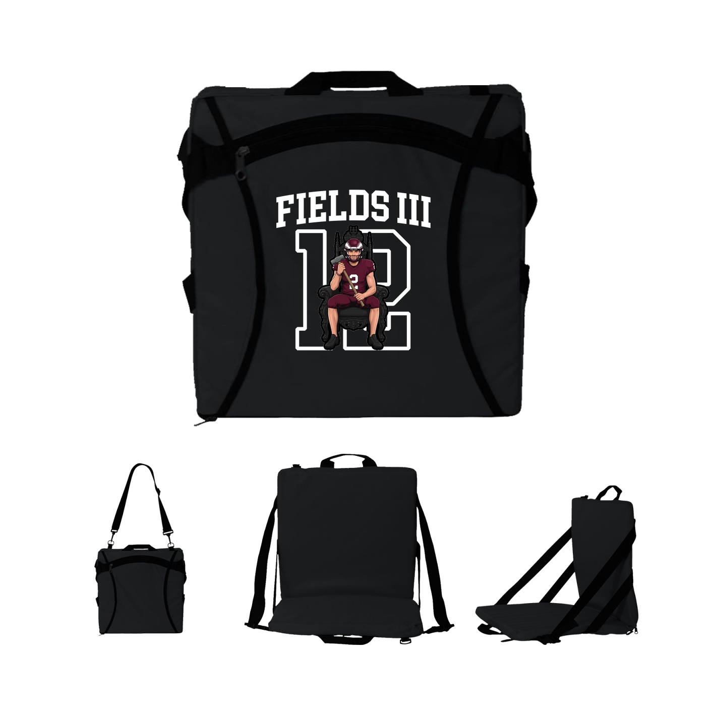 Folding Stadium Seat — Shirsey in Black