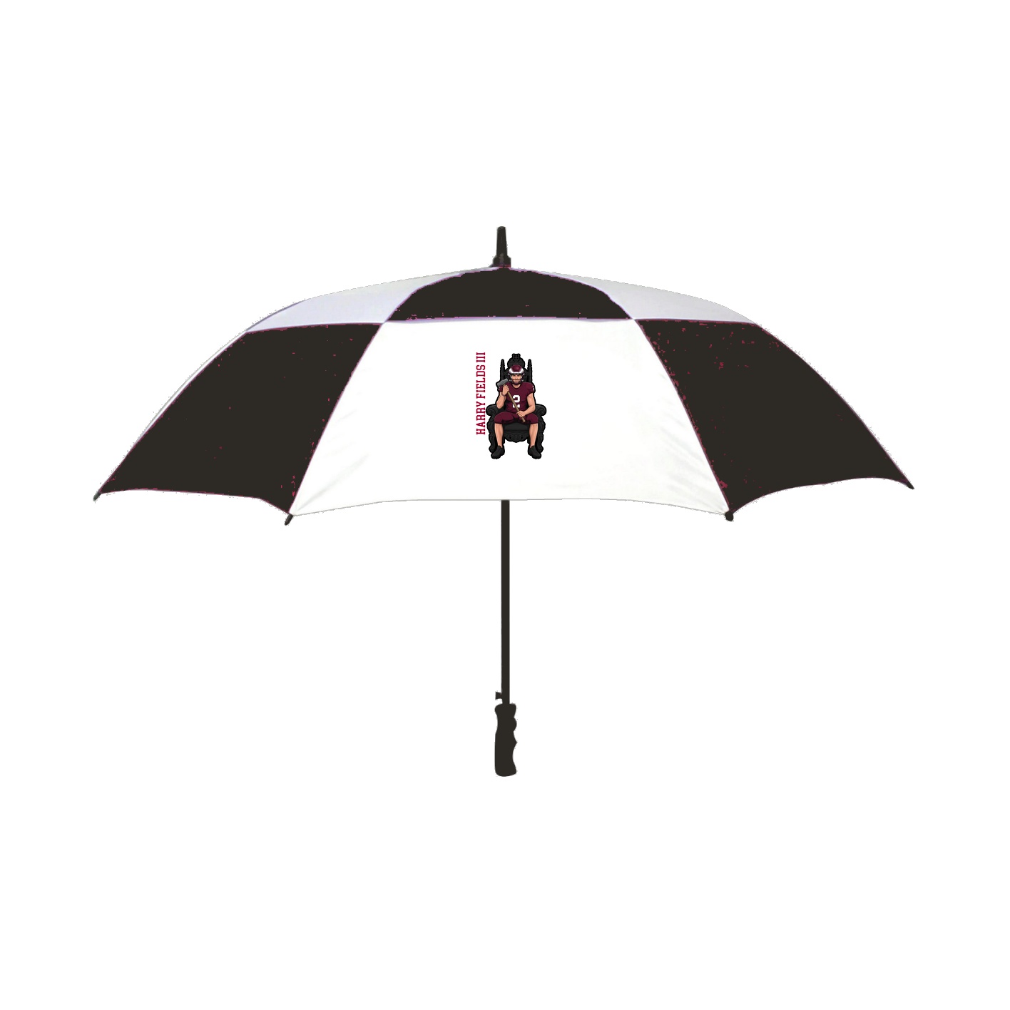 Golf Umbrella — Name Vertical in Black