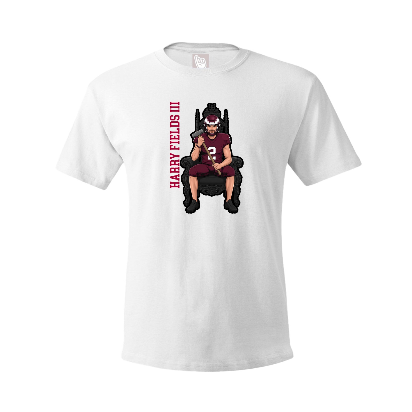 Tee — Name Vertical in White