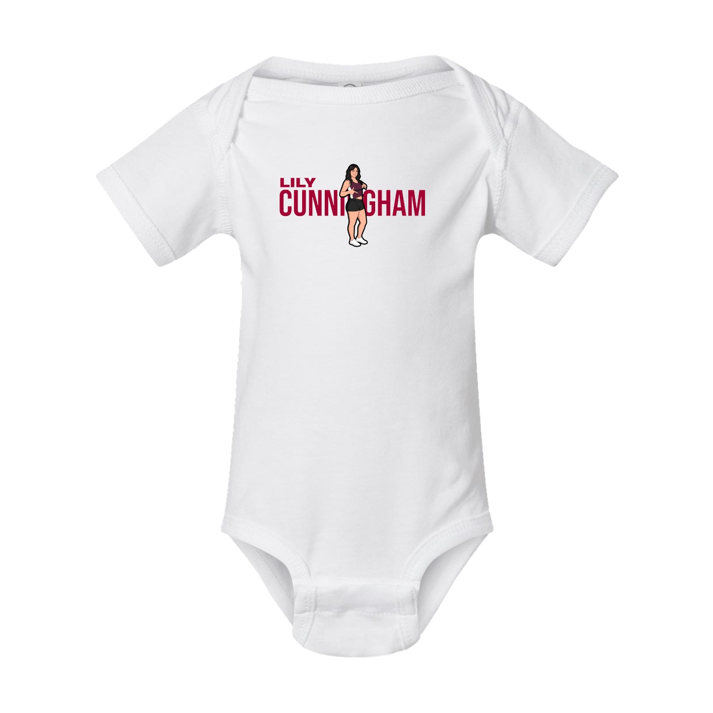 Baby Onesie — Player Name in White