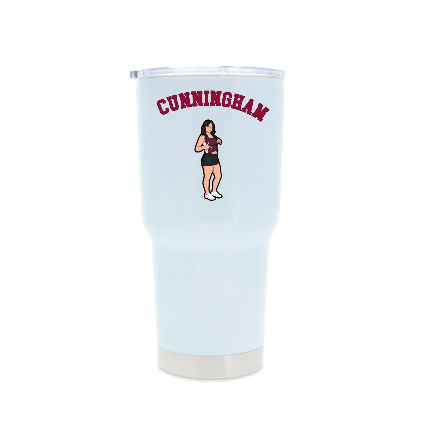 30oz Stainless Steel Tumbler — Shirsey Arch in White