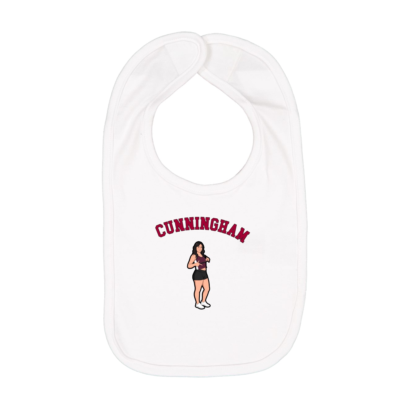 Infant Bib — Shirsey Arch in White