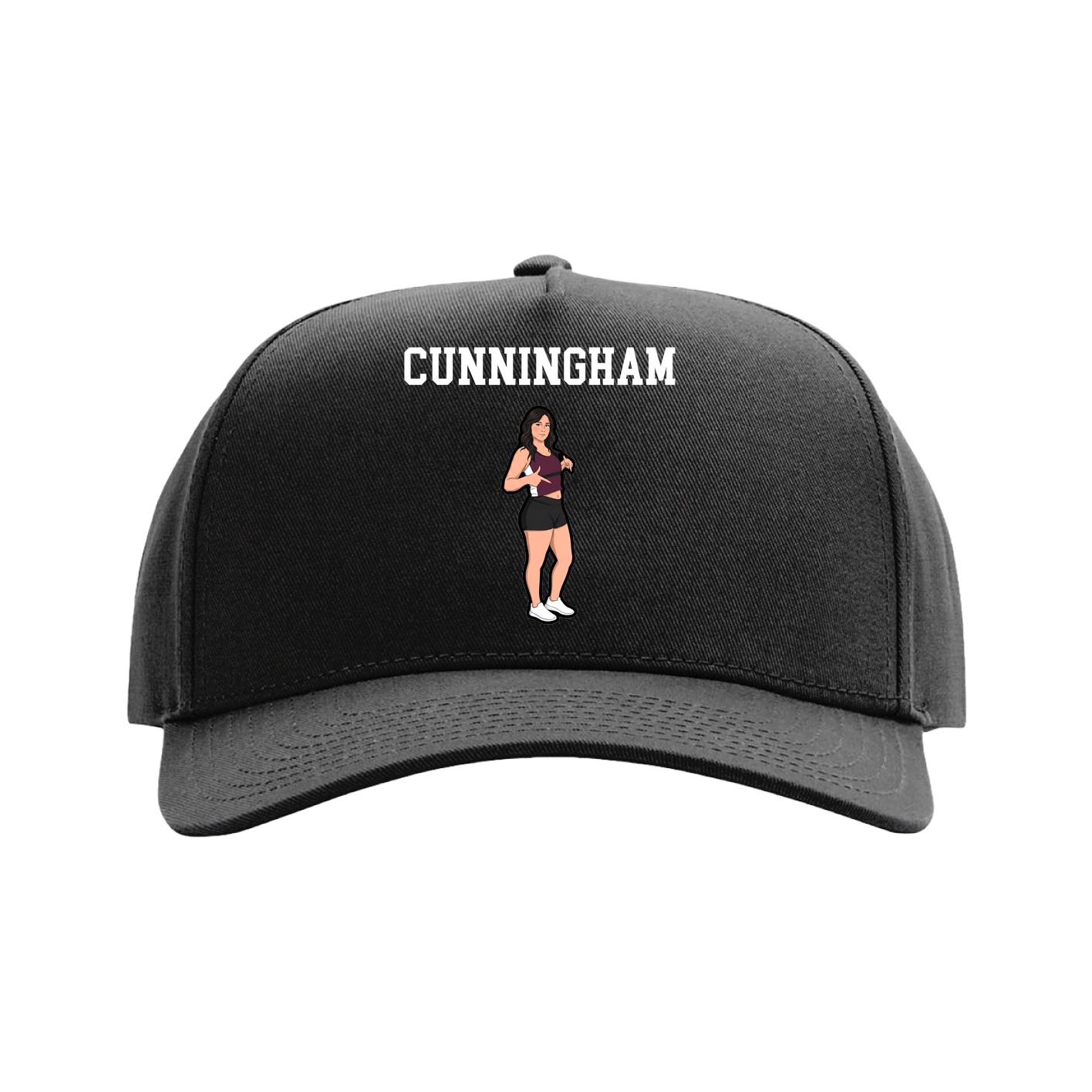 Full Fabric Five-Panel Champ Cap — Shirsey in Black
