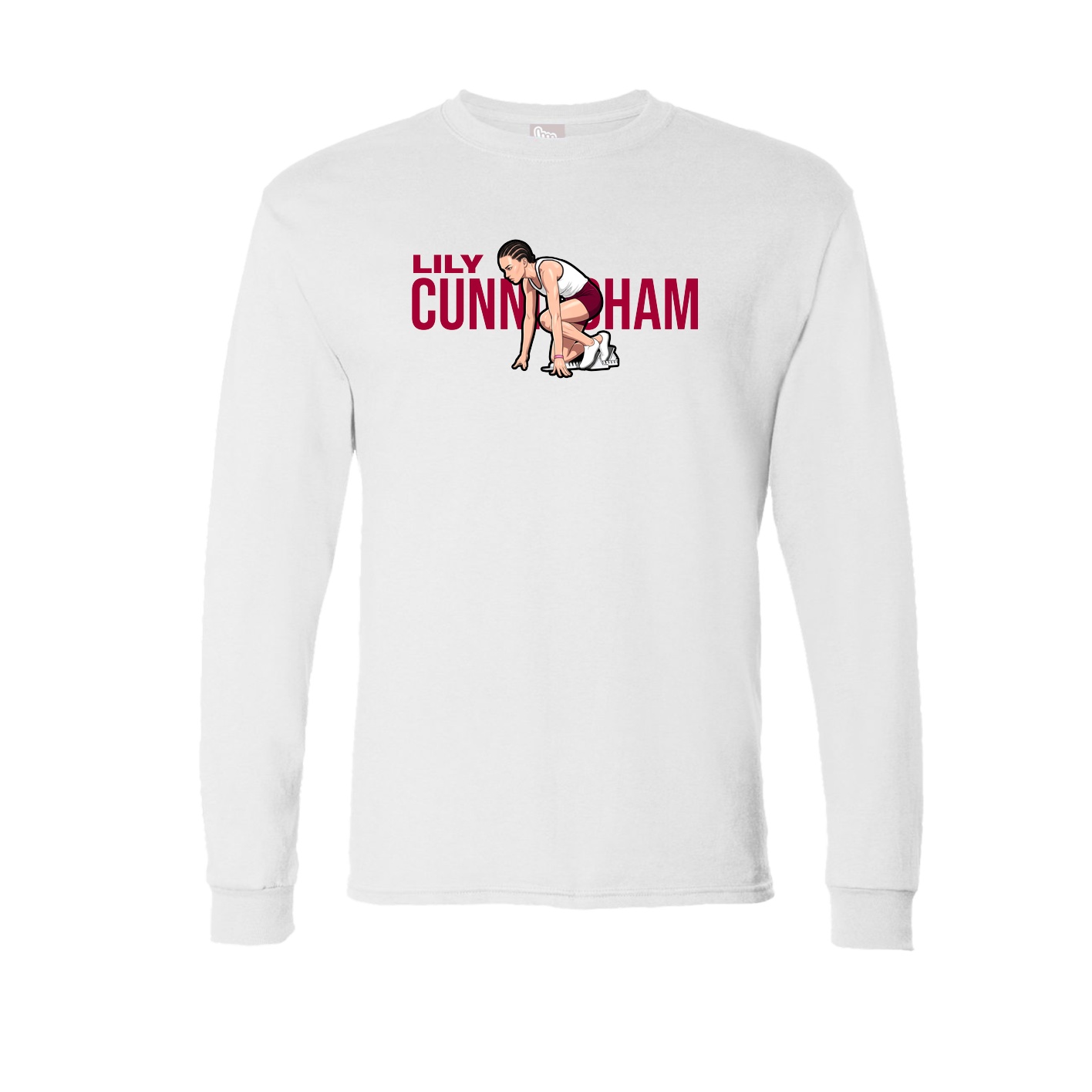 Long Sleeve Tee — Player Name in White