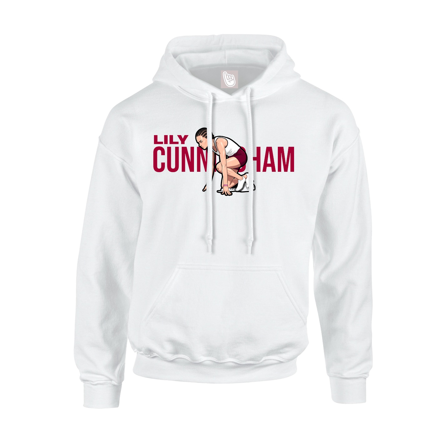 Youth Hoodie — Player Name in White