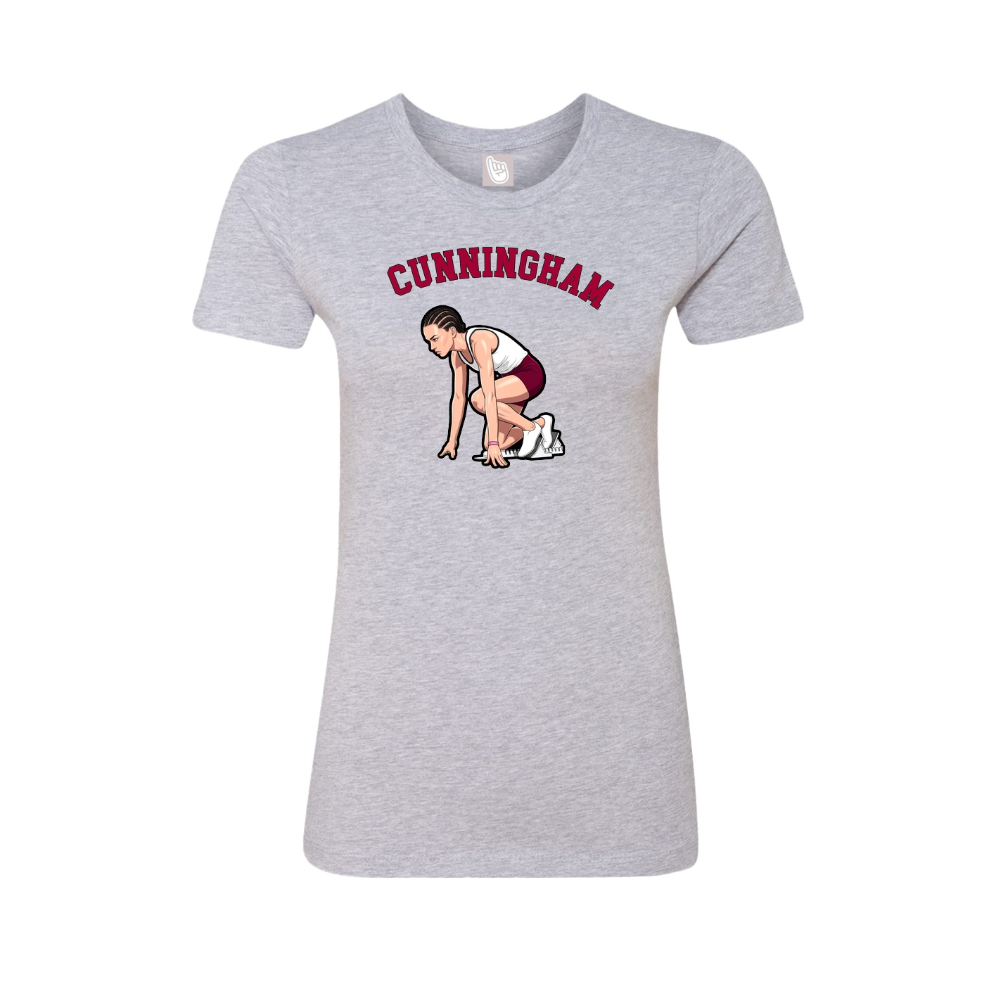 Fitted Women's Tee — Shirsey Arch in Grey