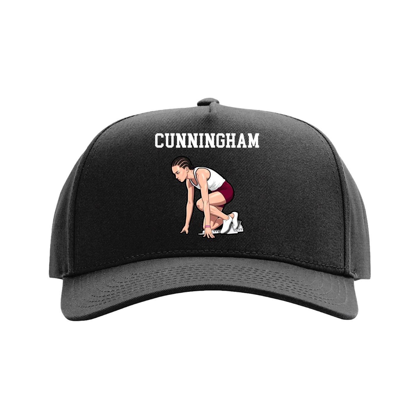 Full Fabric Five-Panel Champ Cap — Shirsey in Black