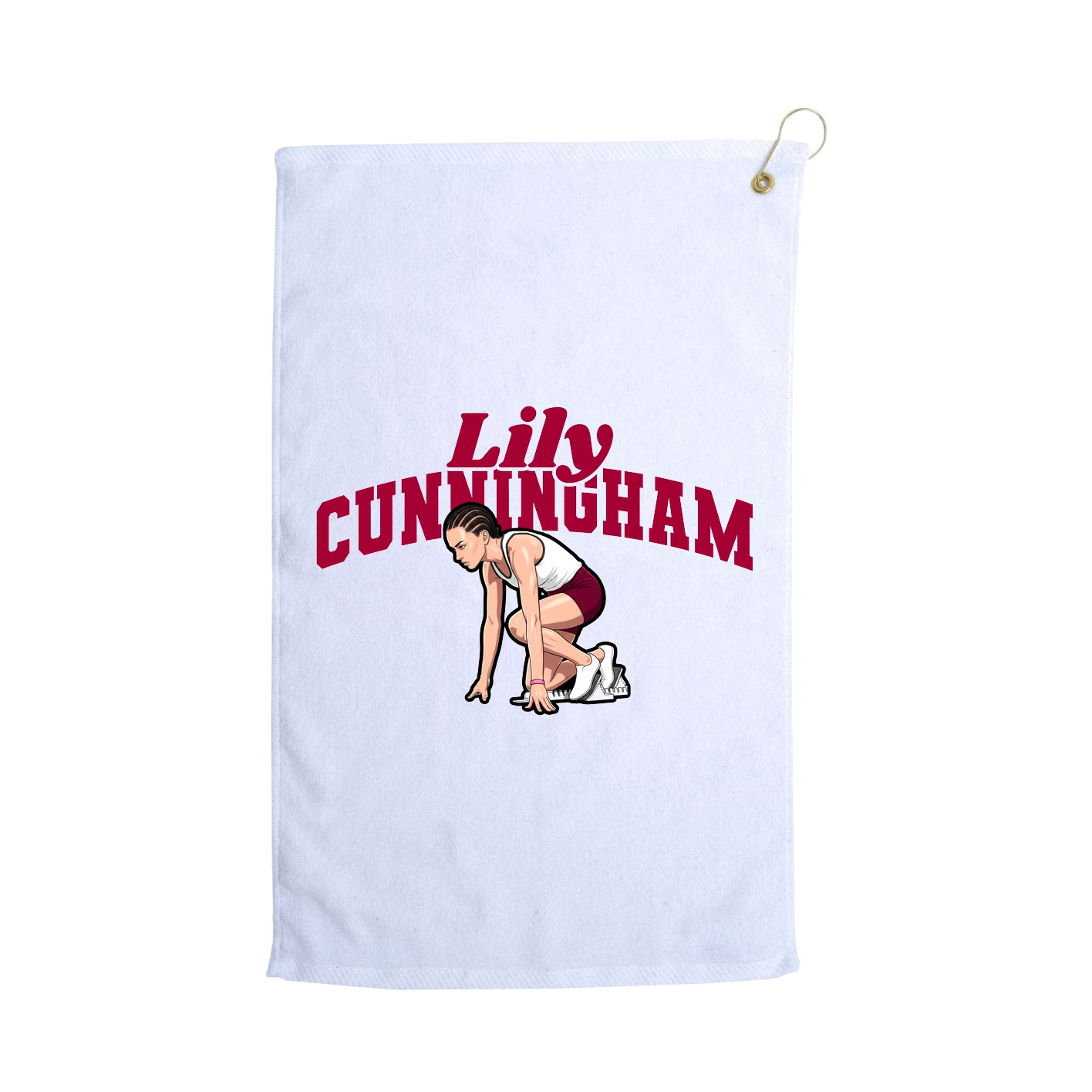 Golf Towel — Signature Arch in White