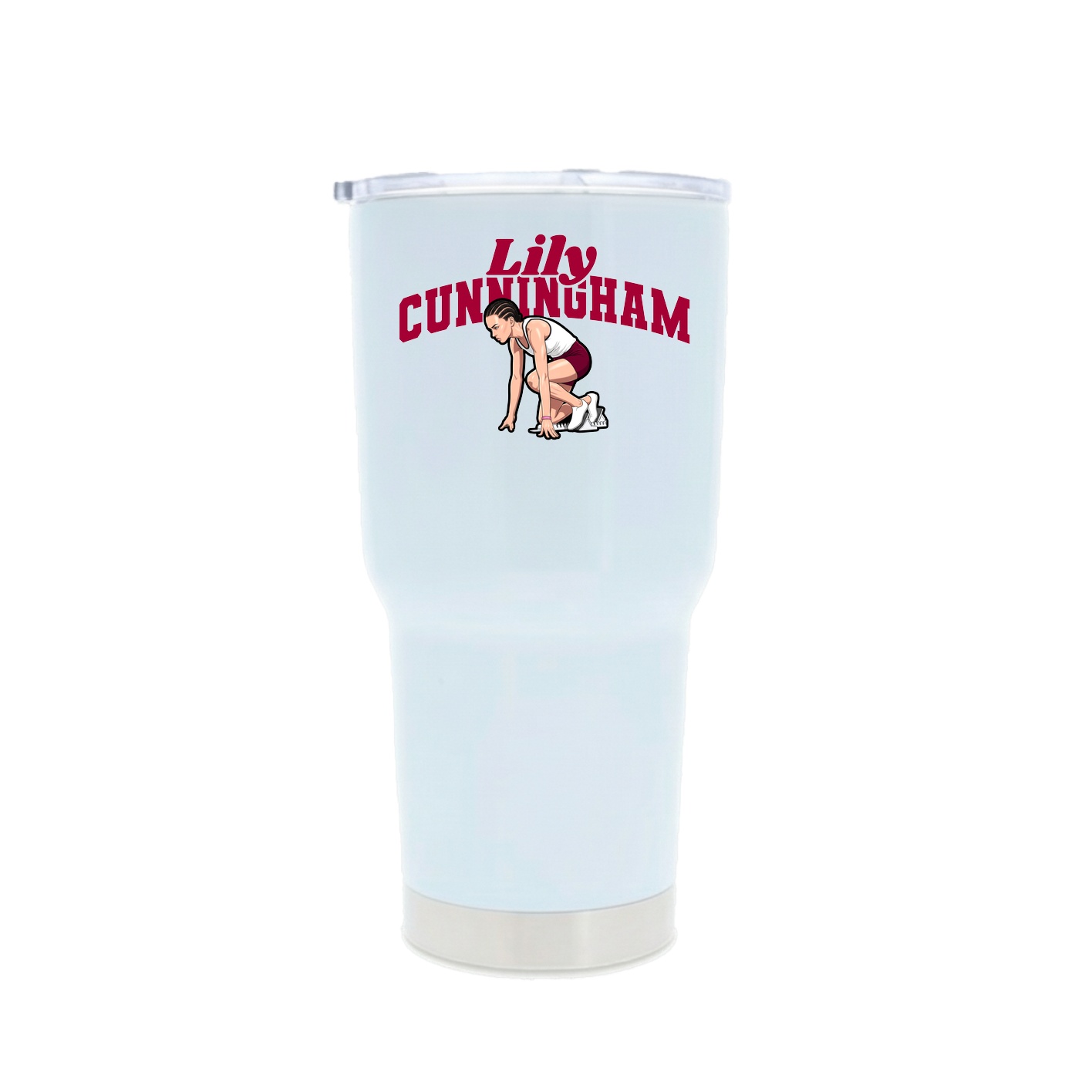30oz Stainless Steel Tumbler — Signature Arch in White
