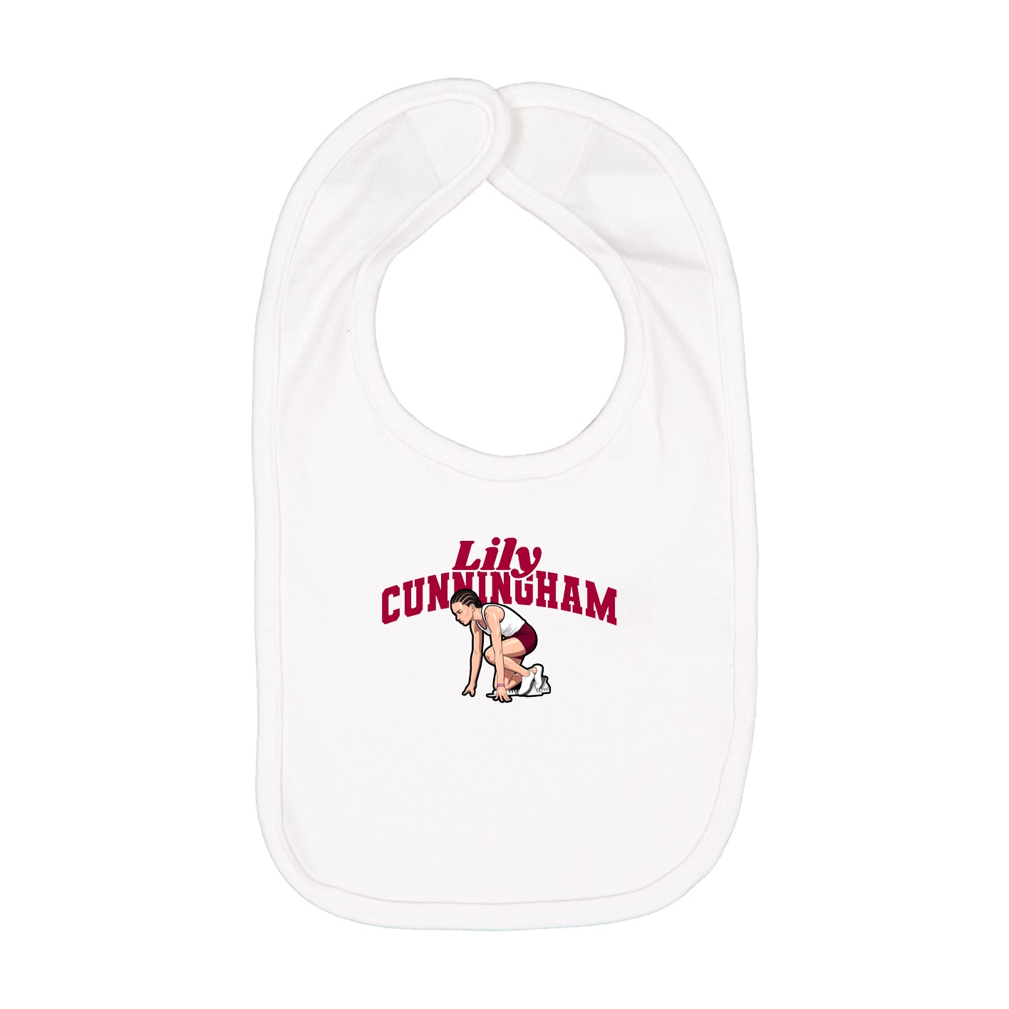 Infant Bib — Signature Arch in White