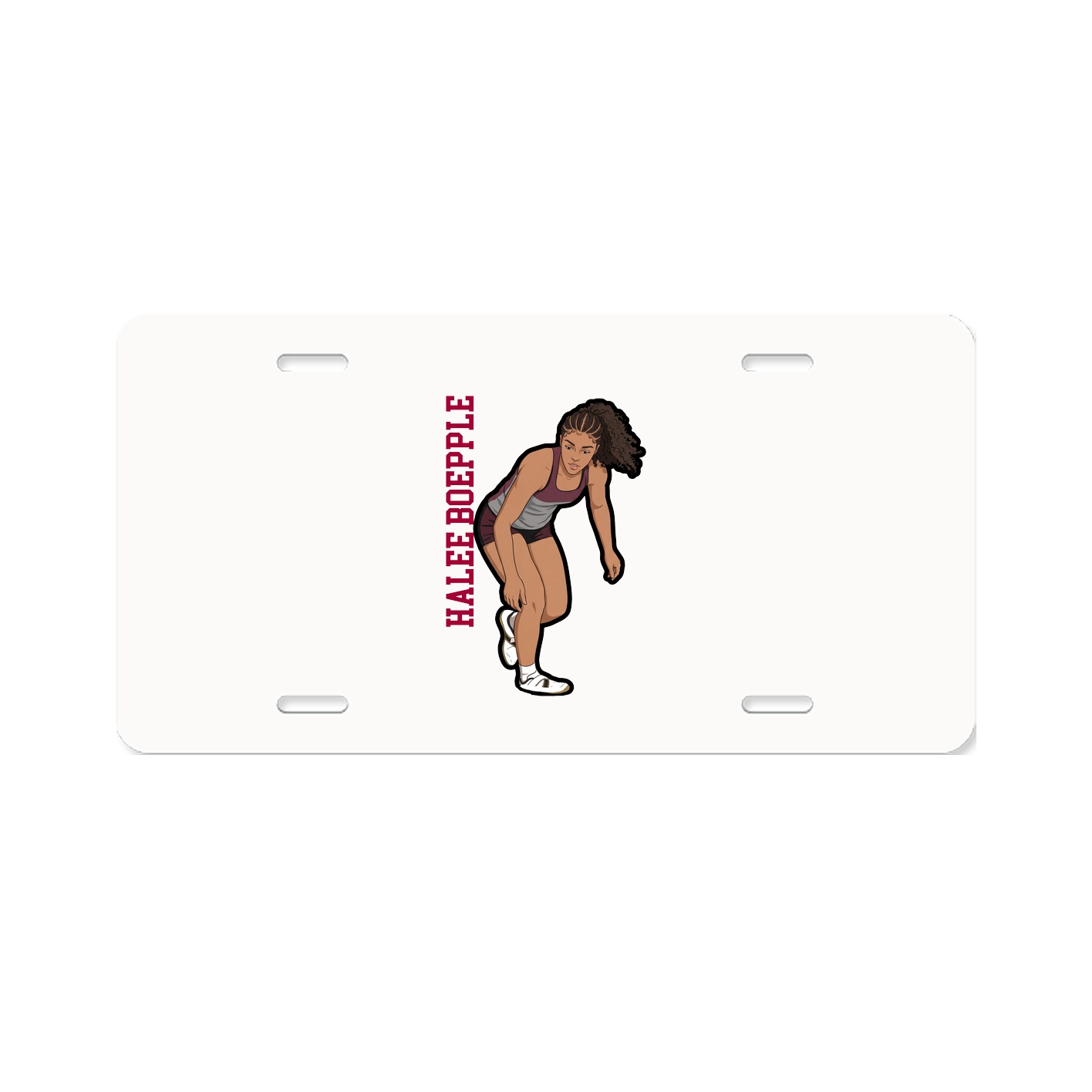 License Plate — Name Vertical in Classic