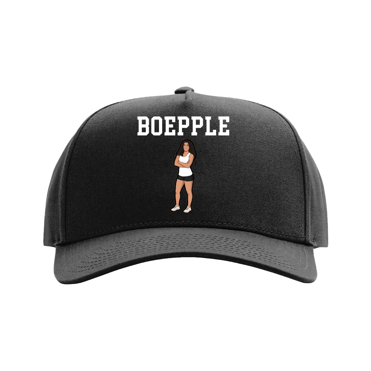 Full Fabric Five-Panel Champ Cap — Shirsey in Black