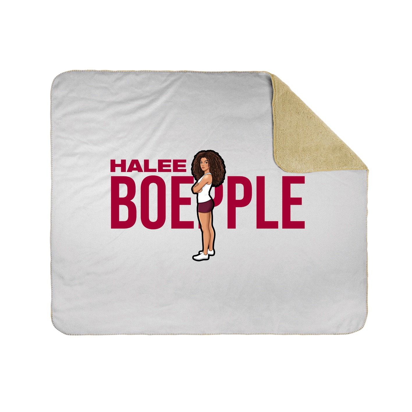 Throw Blanket — Player Name in White