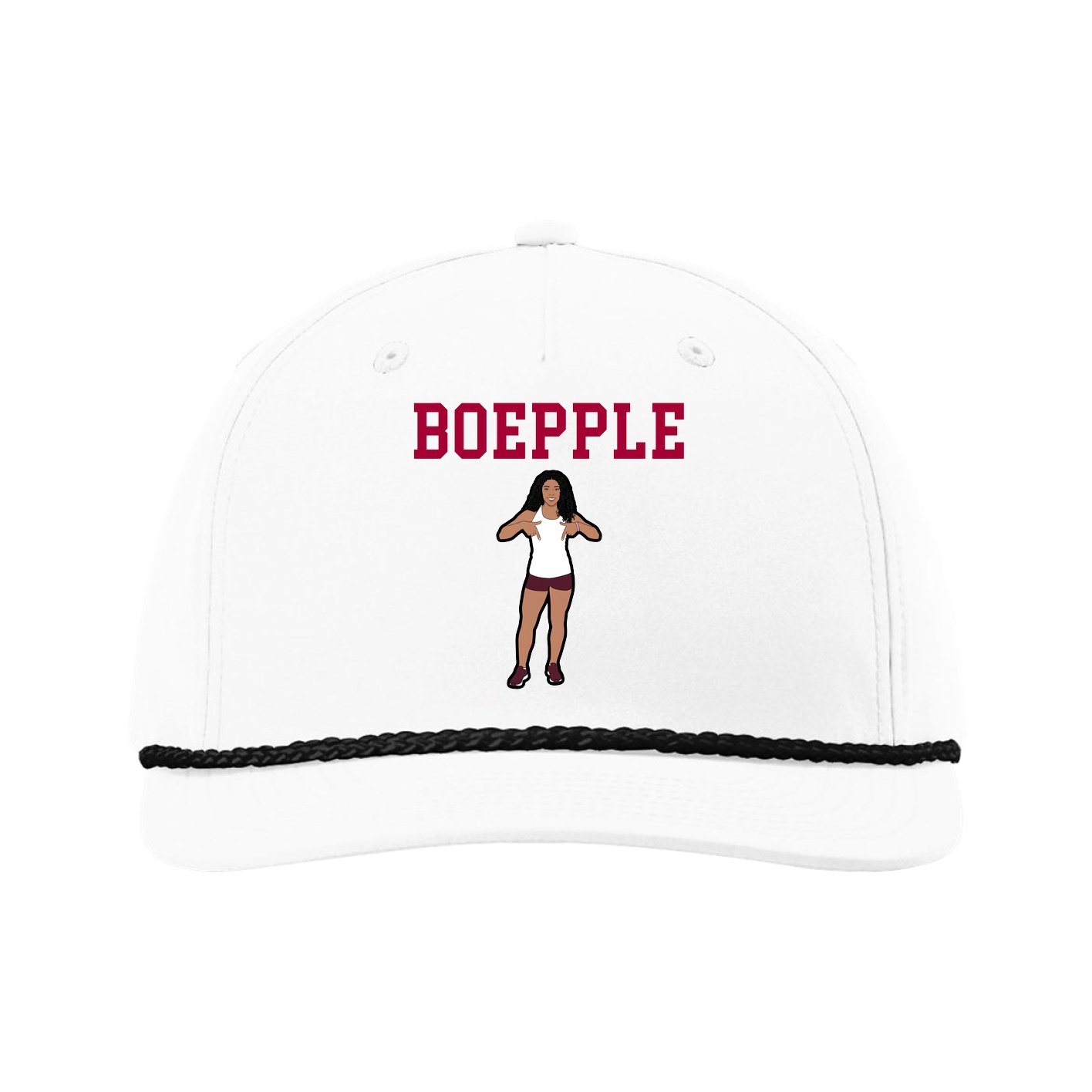 Five-Panel Classic Rope Cap — Shirsey in White