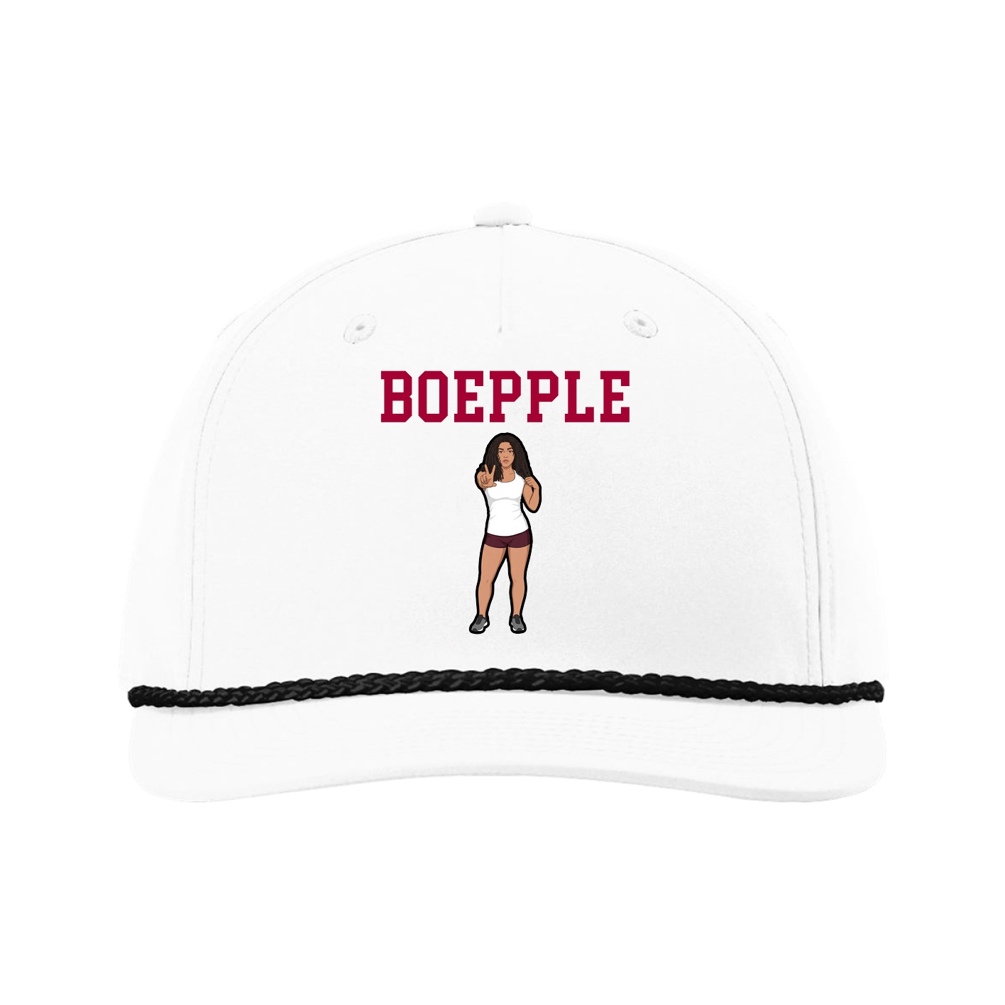 Five-Panel Classic Rope Cap — Shirsey in White