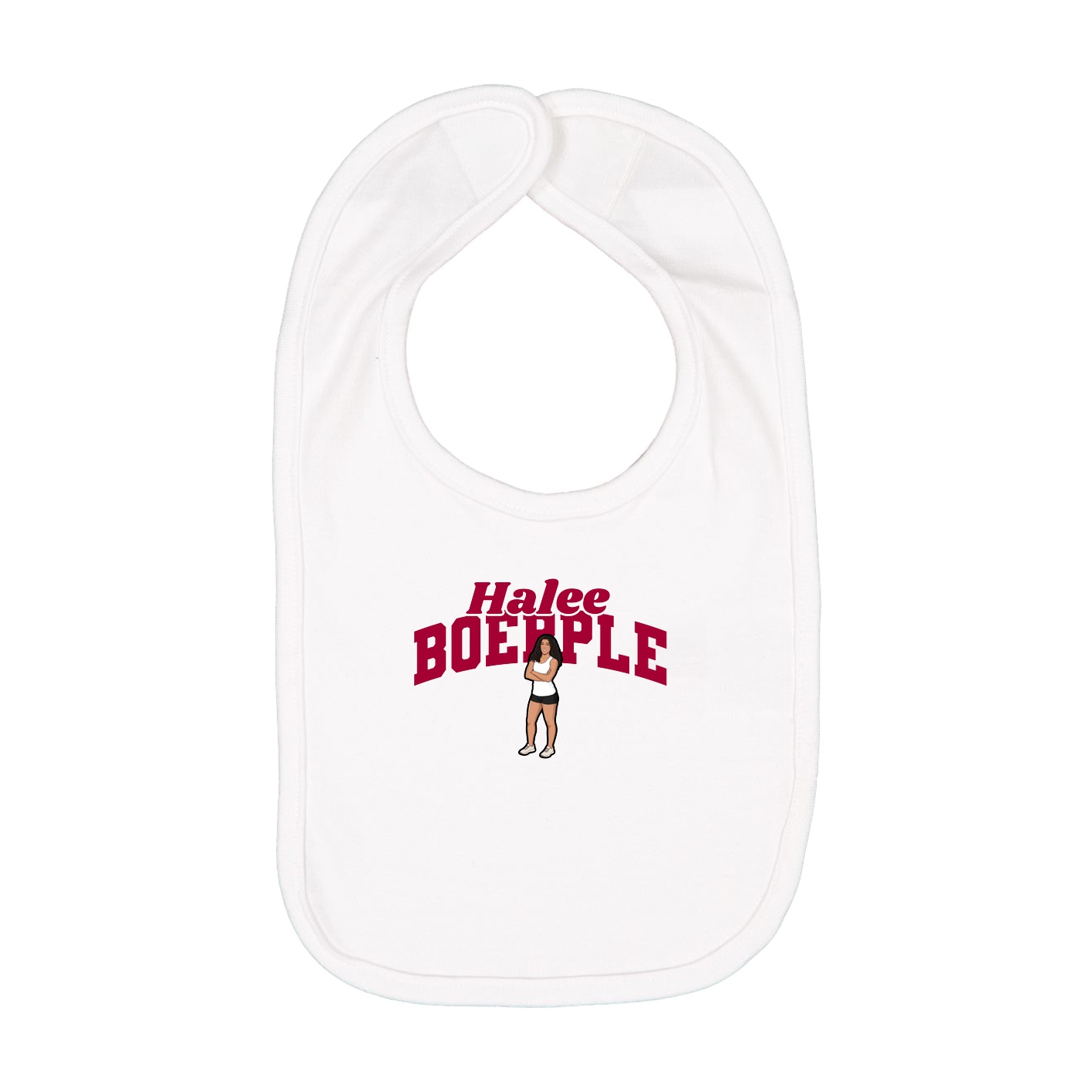 Infant Bib — Signature Arch in White