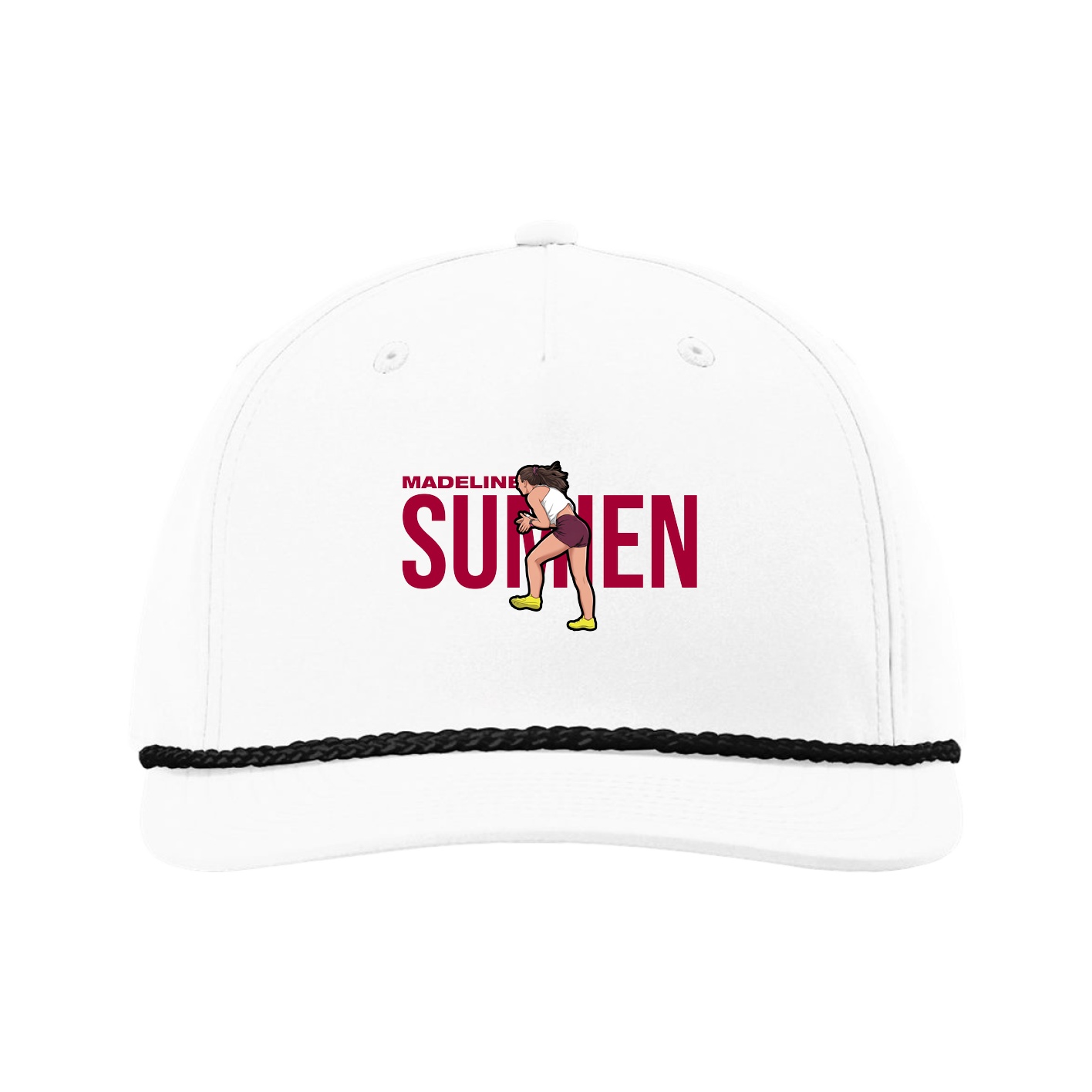Five-Panel Classic Rope Cap — Player Name in White