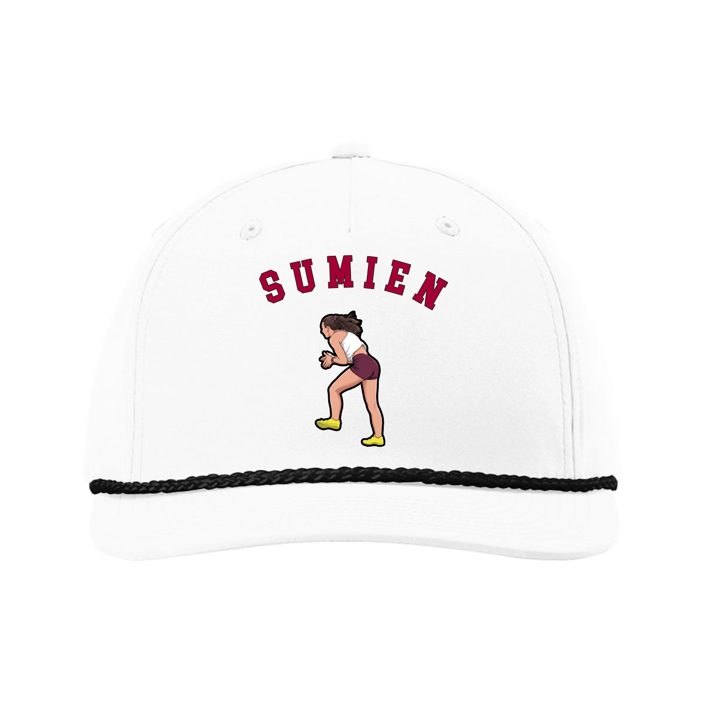 Five-Panel Classic Rope Cap — Shirsey Arch in White