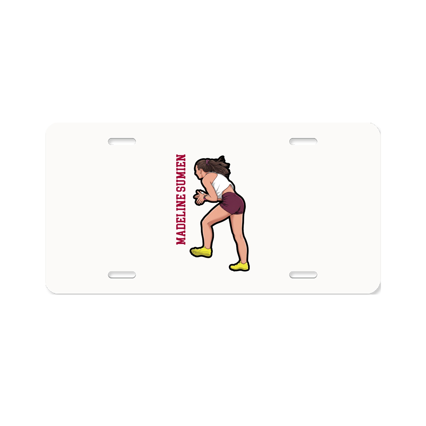 License Plate — Name Vertical in Classic