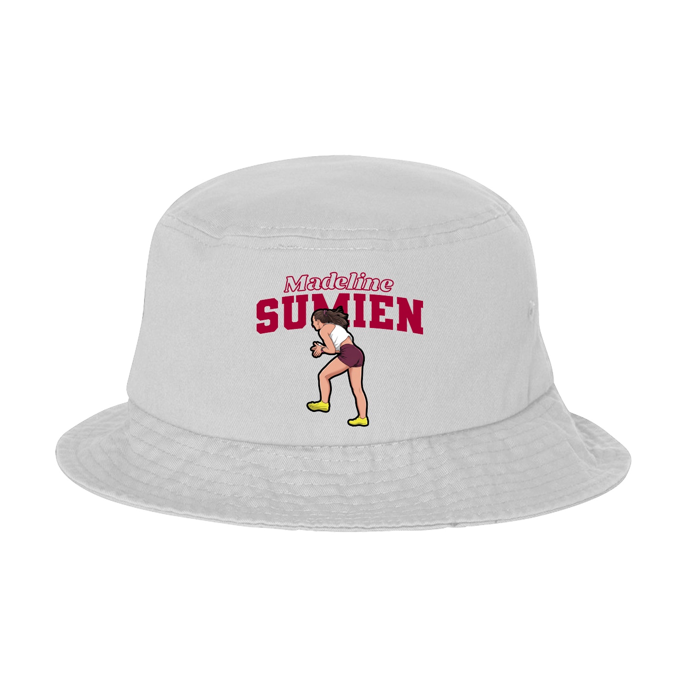 Bucket Cap — Name Arch in White