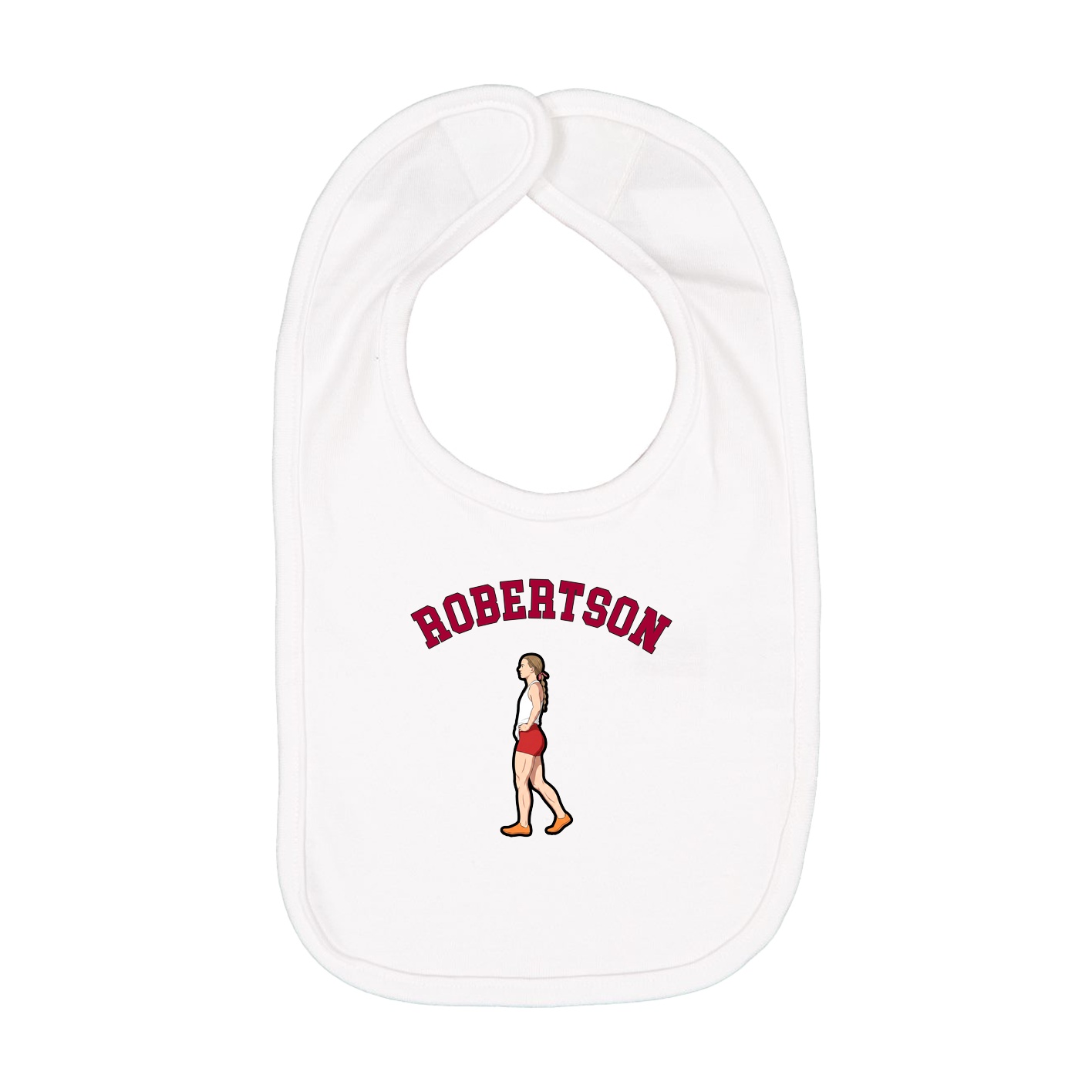 Infant Bib — Shirsey Arch in White