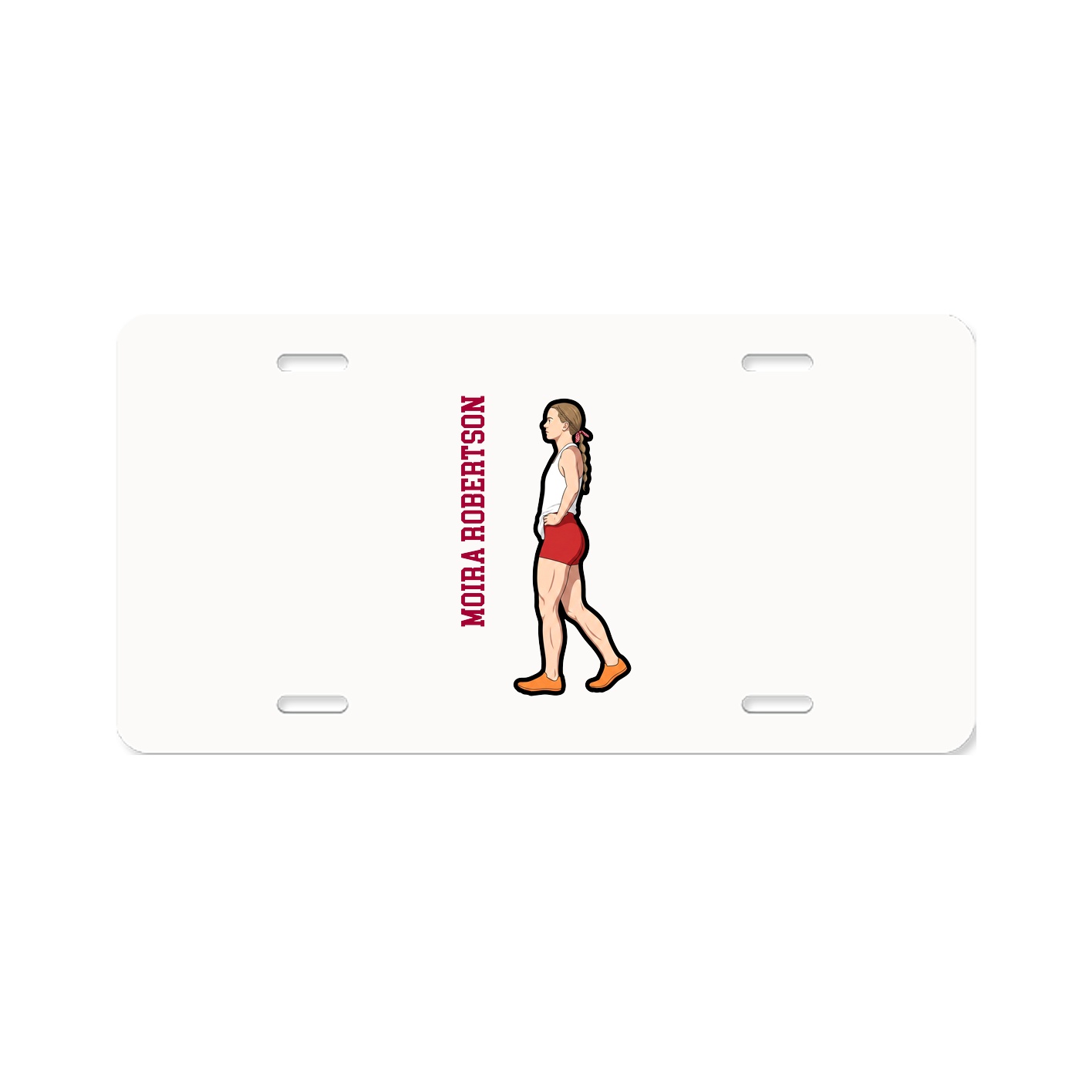 License Plate — Name Vertical in Classic