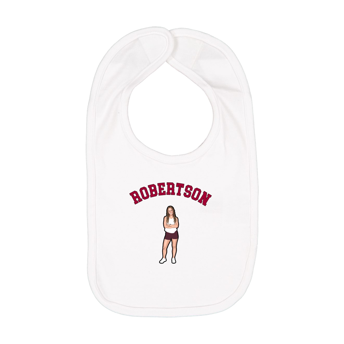 Infant Bib — Shirsey Arch in White