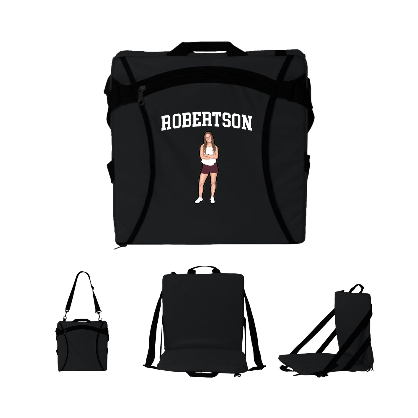 Folding Stadium Seat — Shirsey in Black