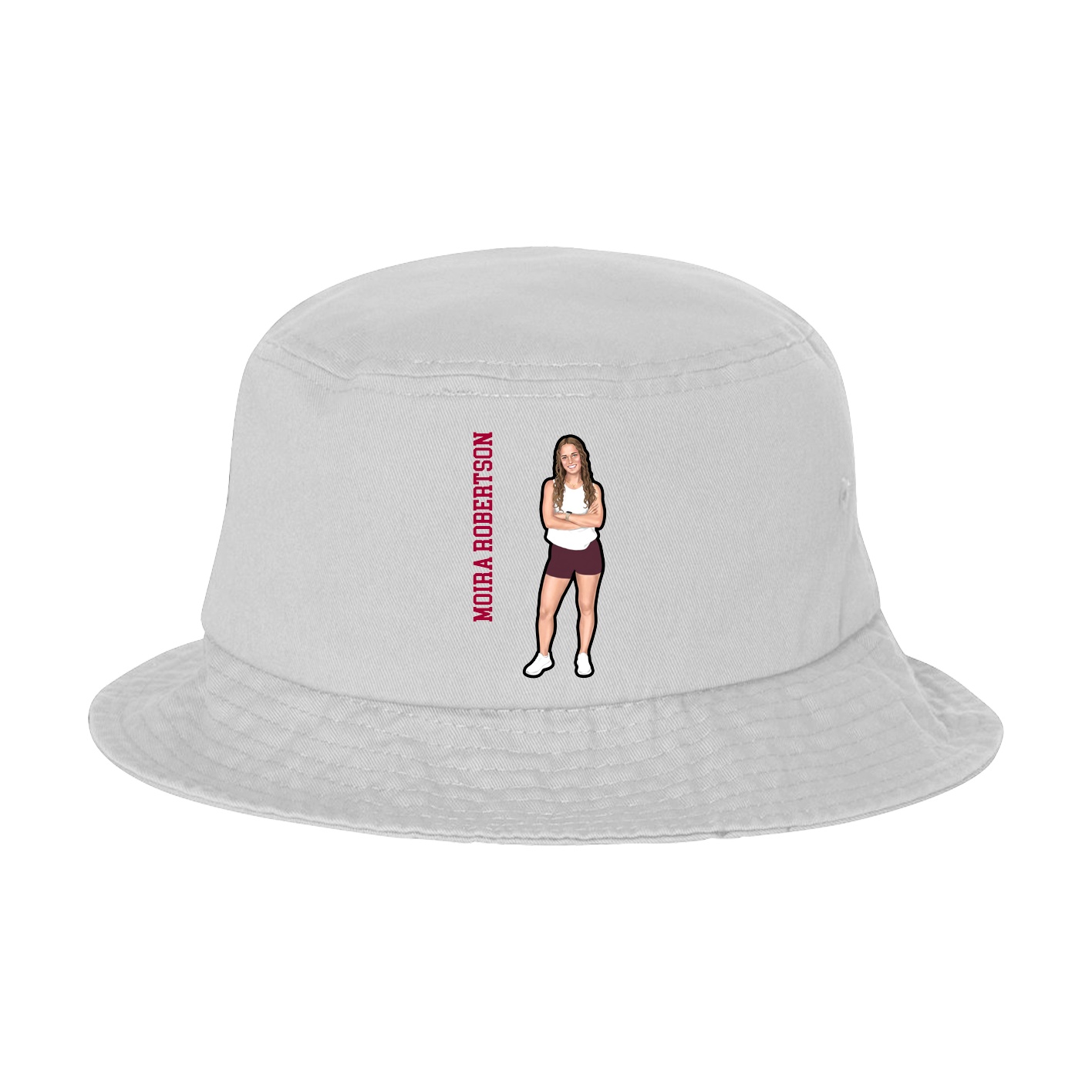 Bucket Cap — Name Vertical in White