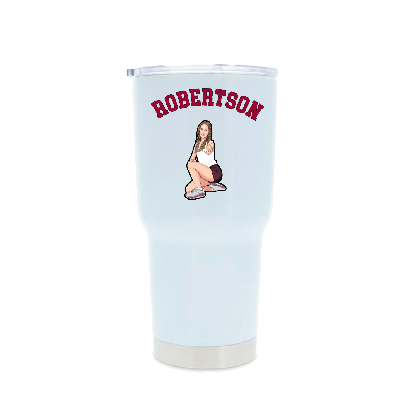 30oz Stainless Steel Tumbler — Shirsey Arch in White