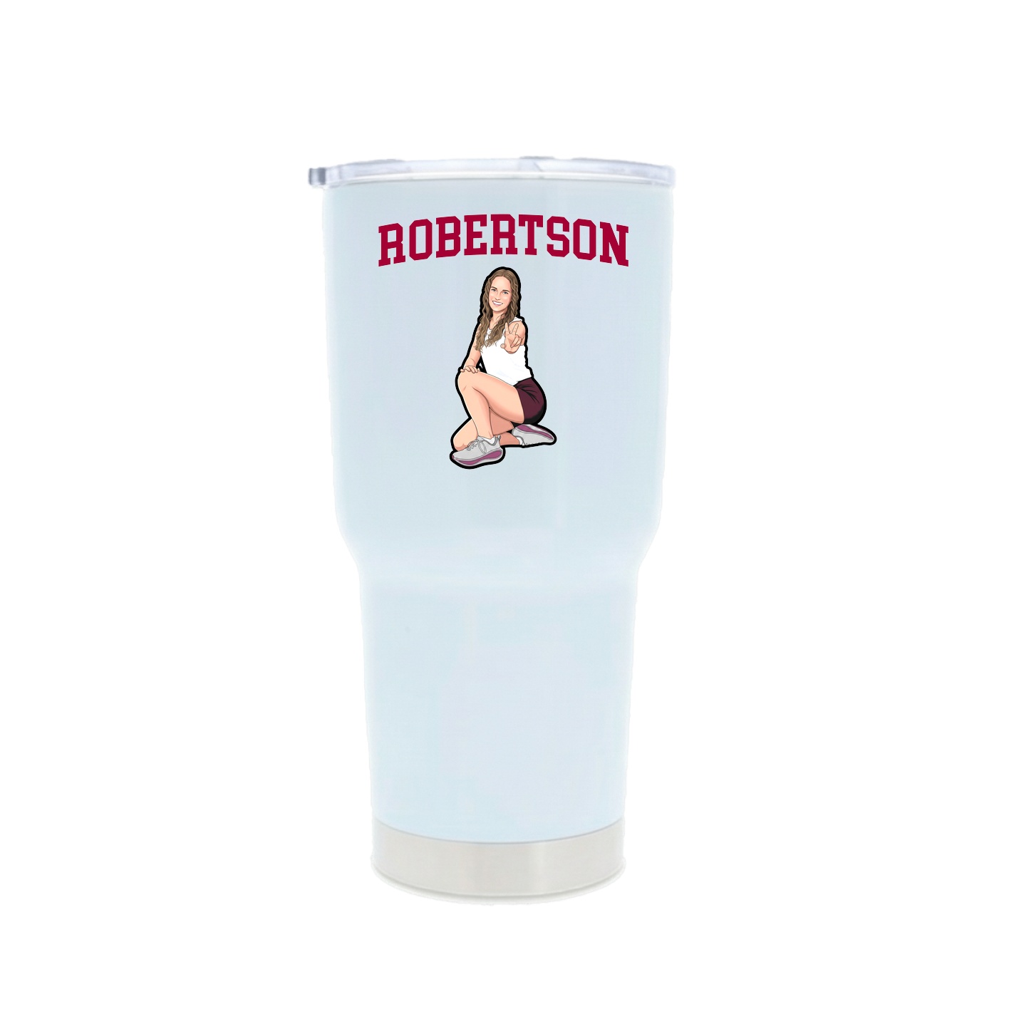 30oz Stainless Steel Tumbler — Shirsey in White