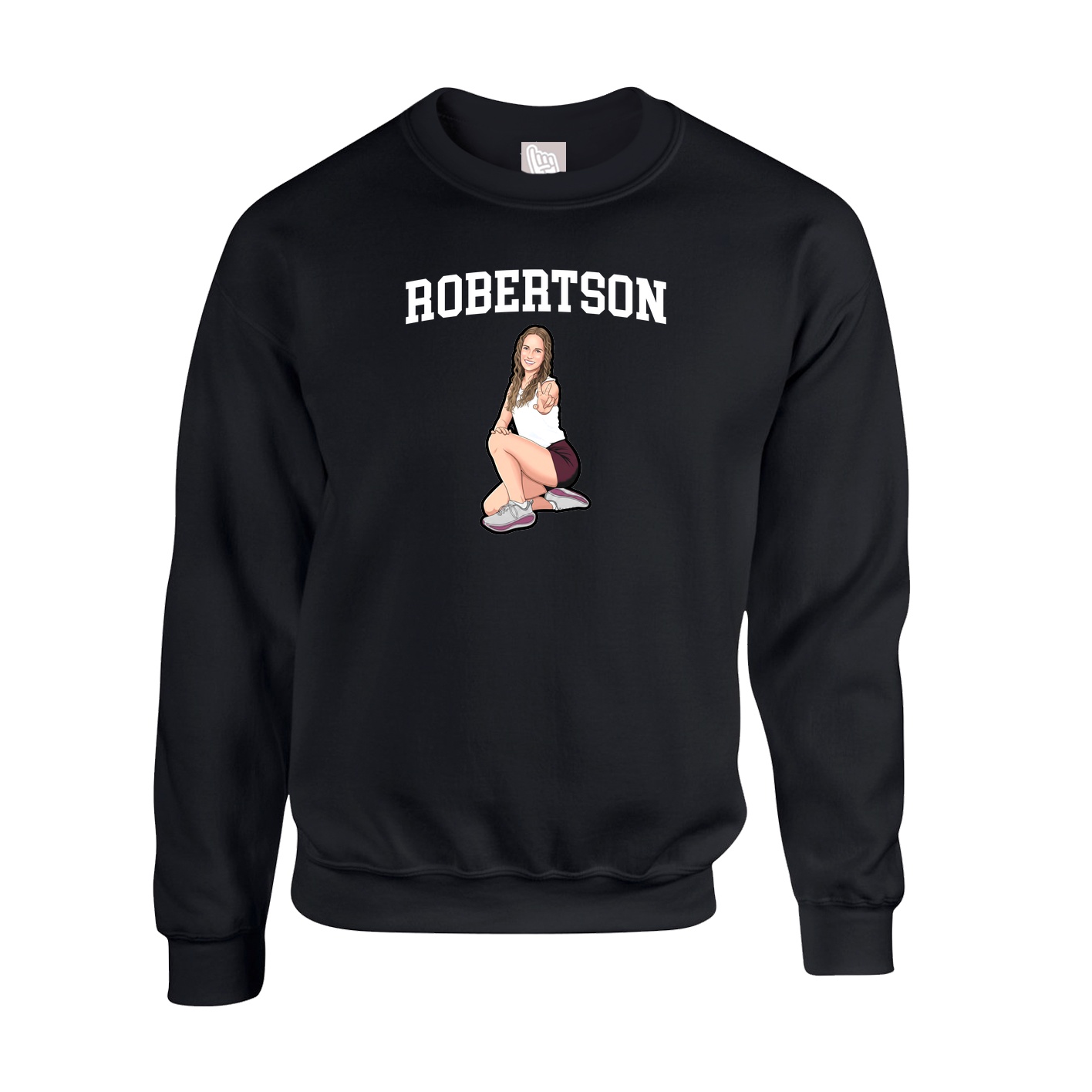 Fleece Crew — Shirsey in Black