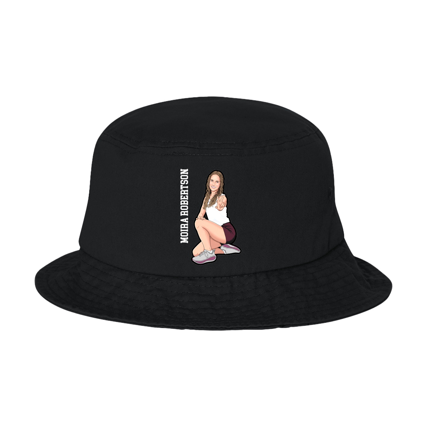Bucket Cap — Name Vertical in Black
