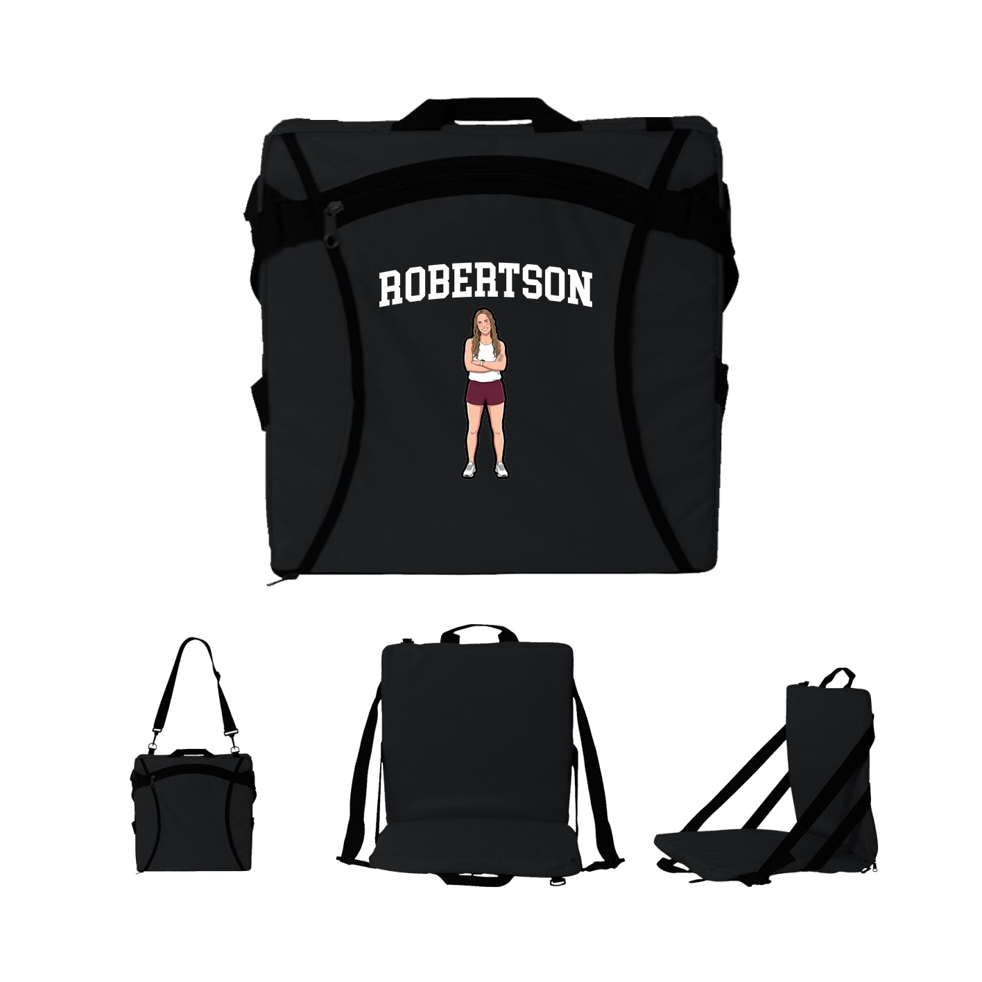 Folding Stadium Seat — Shirsey in Black