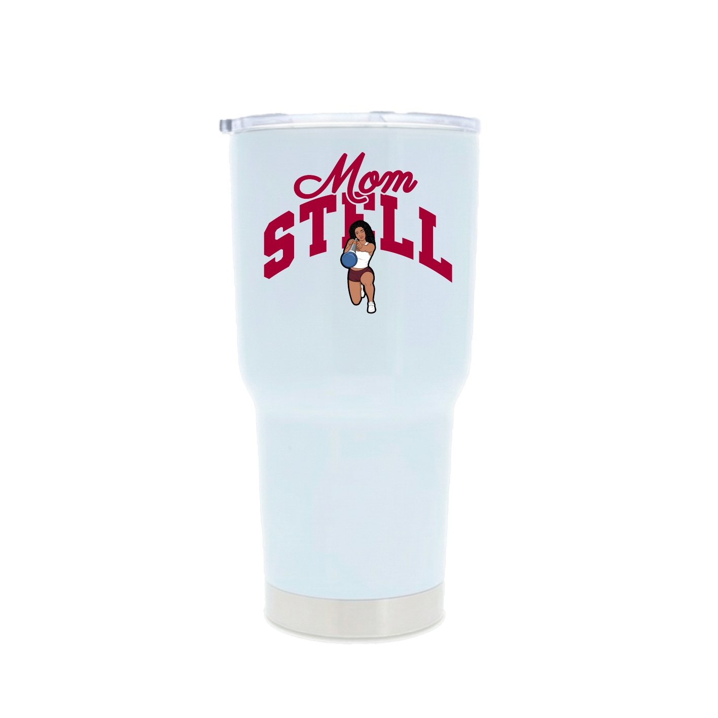 30oz Stainless Steel Tumbler — Mothers Day Arch in White