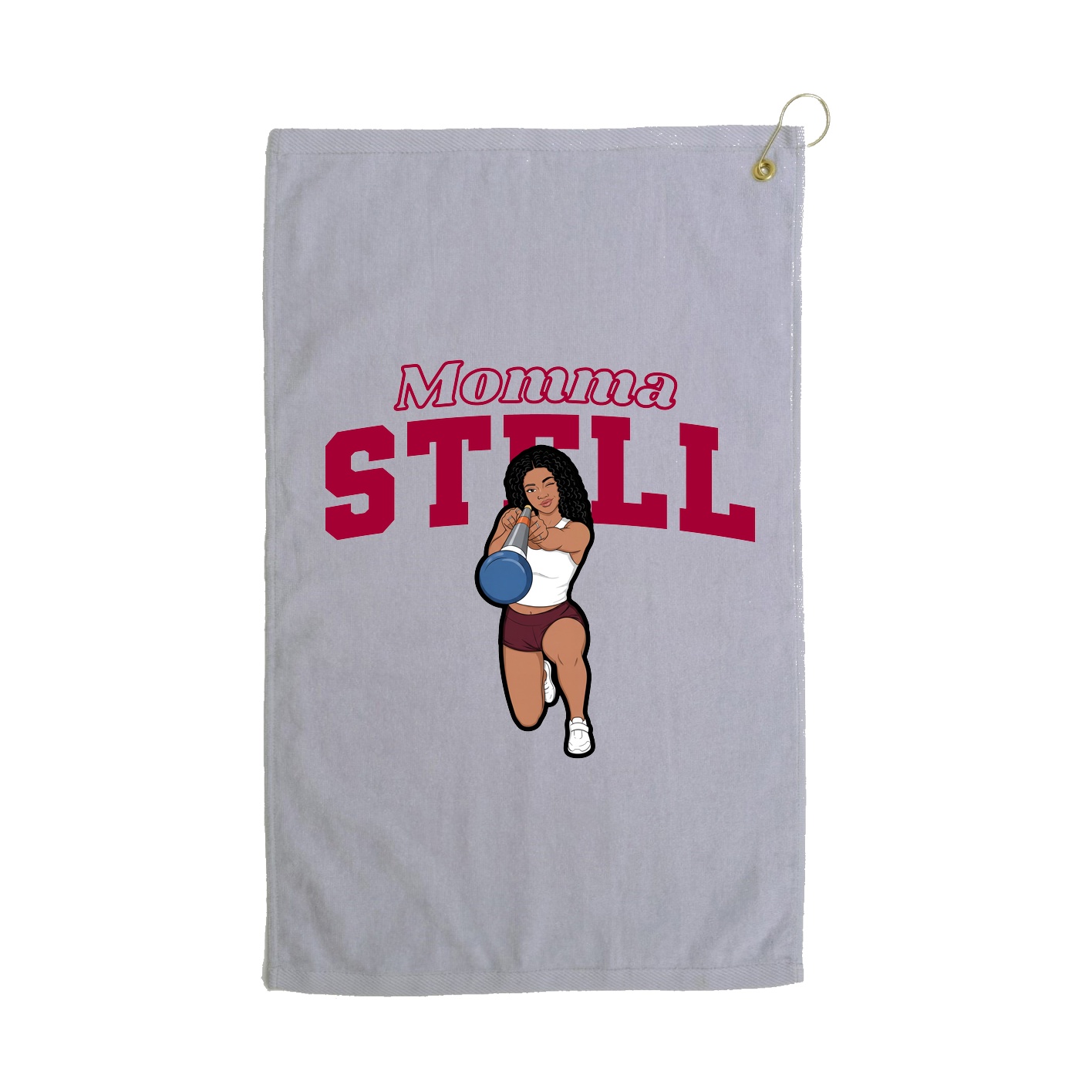 Golf Towel — Mothers Day Block in Grey