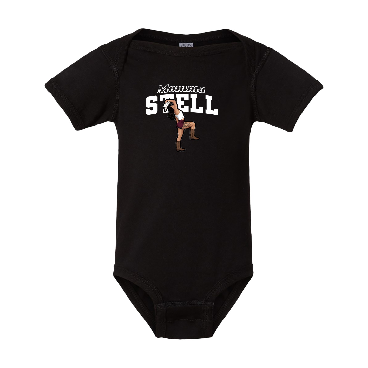 Baby Onesie — Mothers Day Block in Black