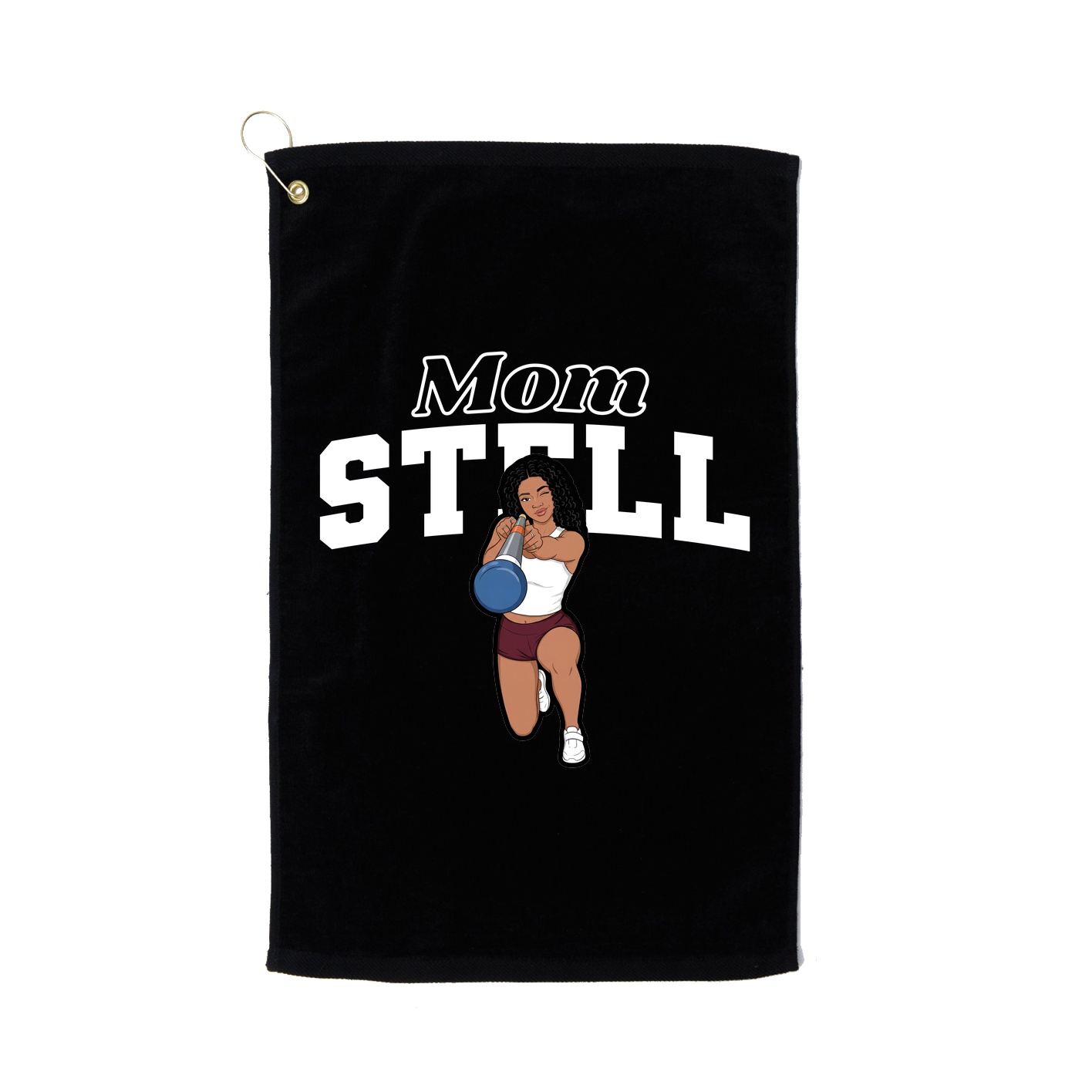 Golf Towel — Mothers Day Block in Black