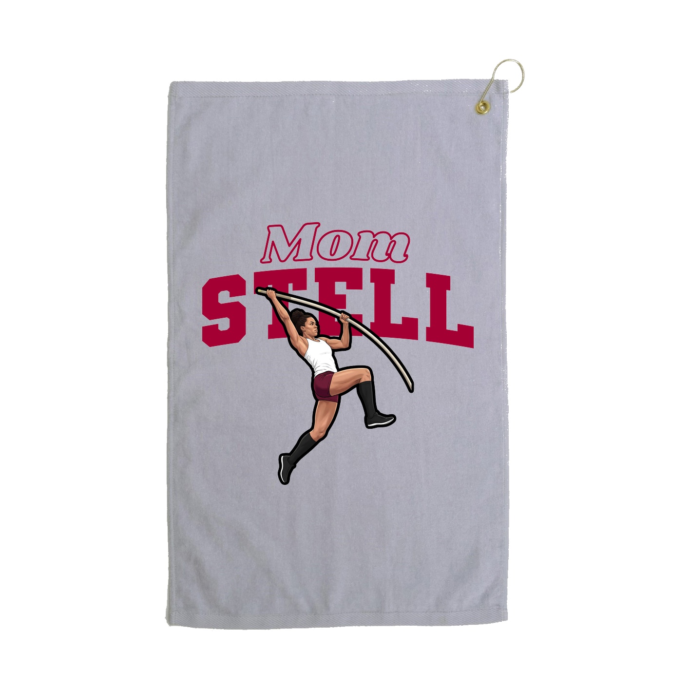 Golf Towel — Mothers Day Block in Grey