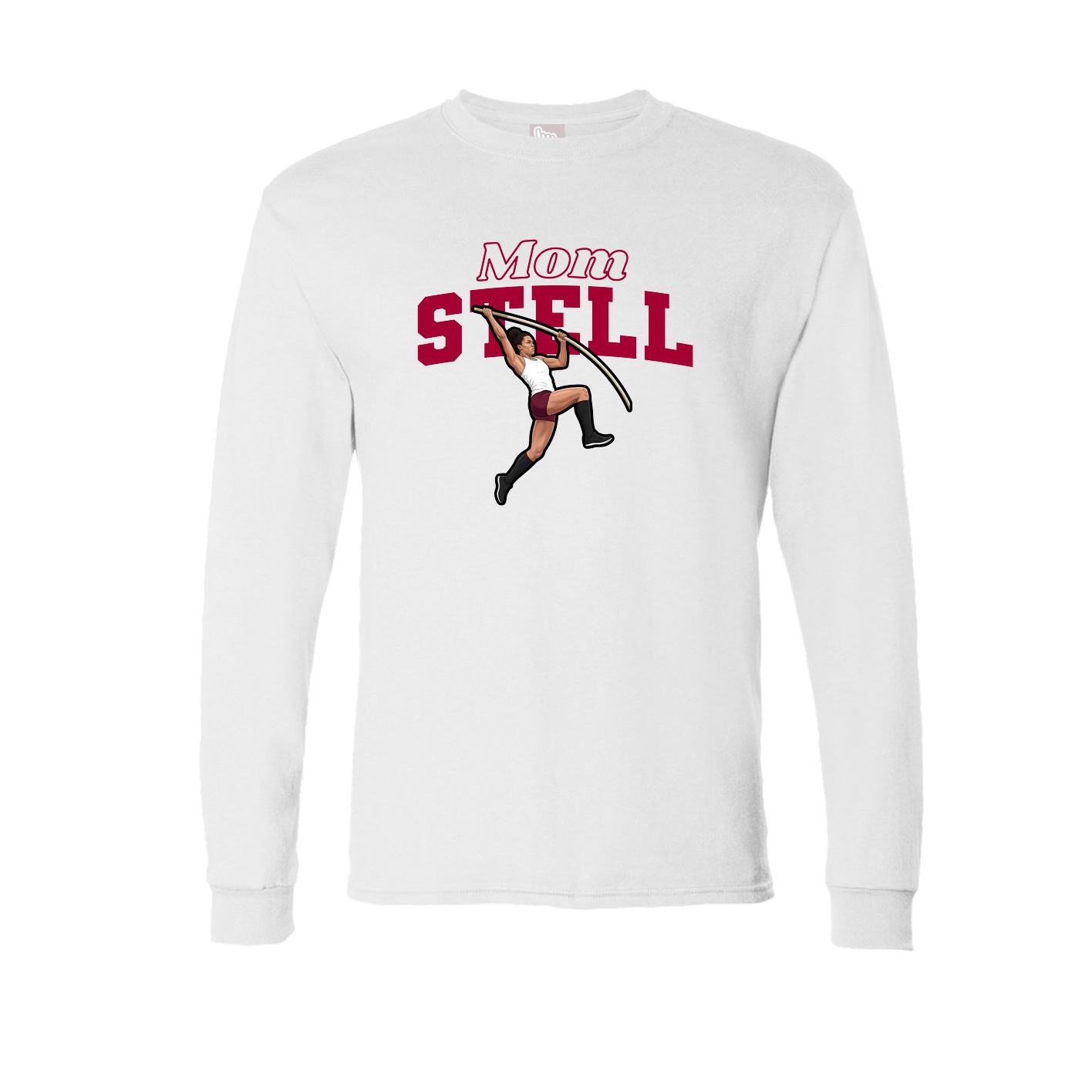 Long Sleeve Tee — Mothers Day Block in White