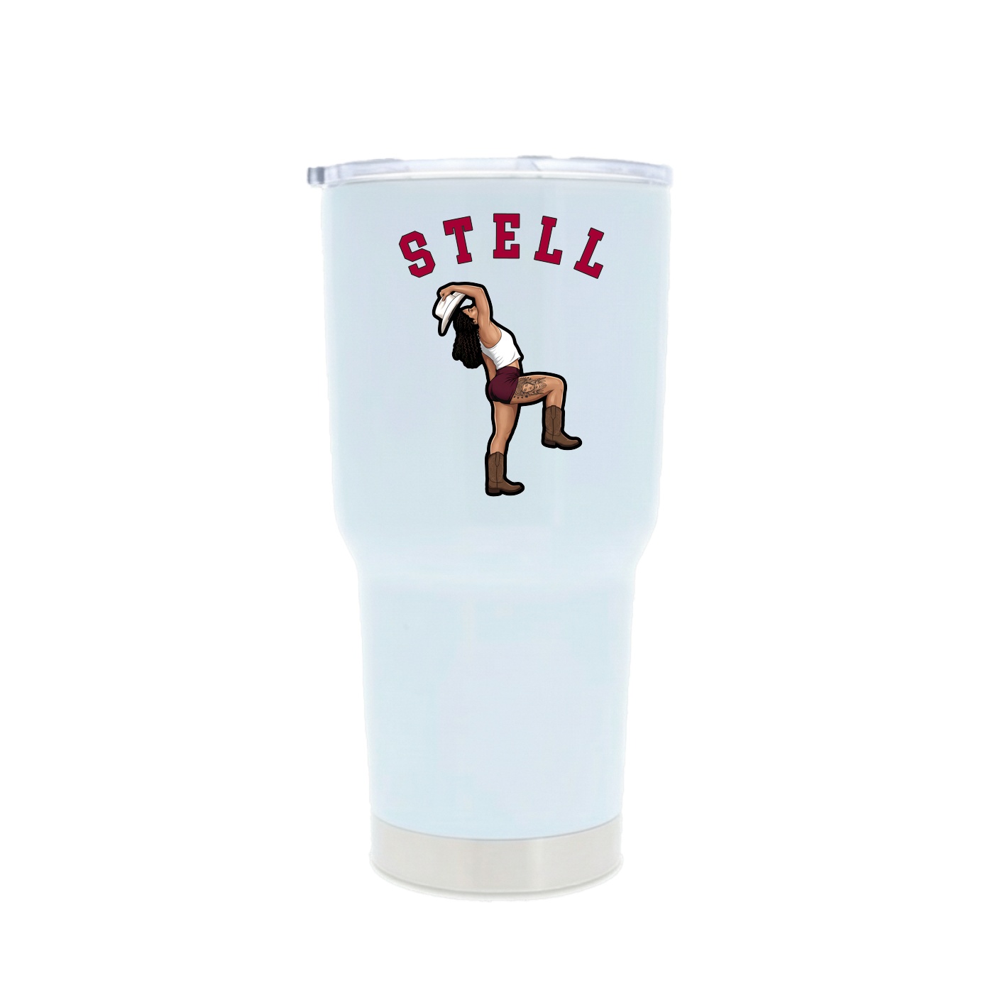 30oz Stainless Steel Tumbler — Shirsey Arch in White