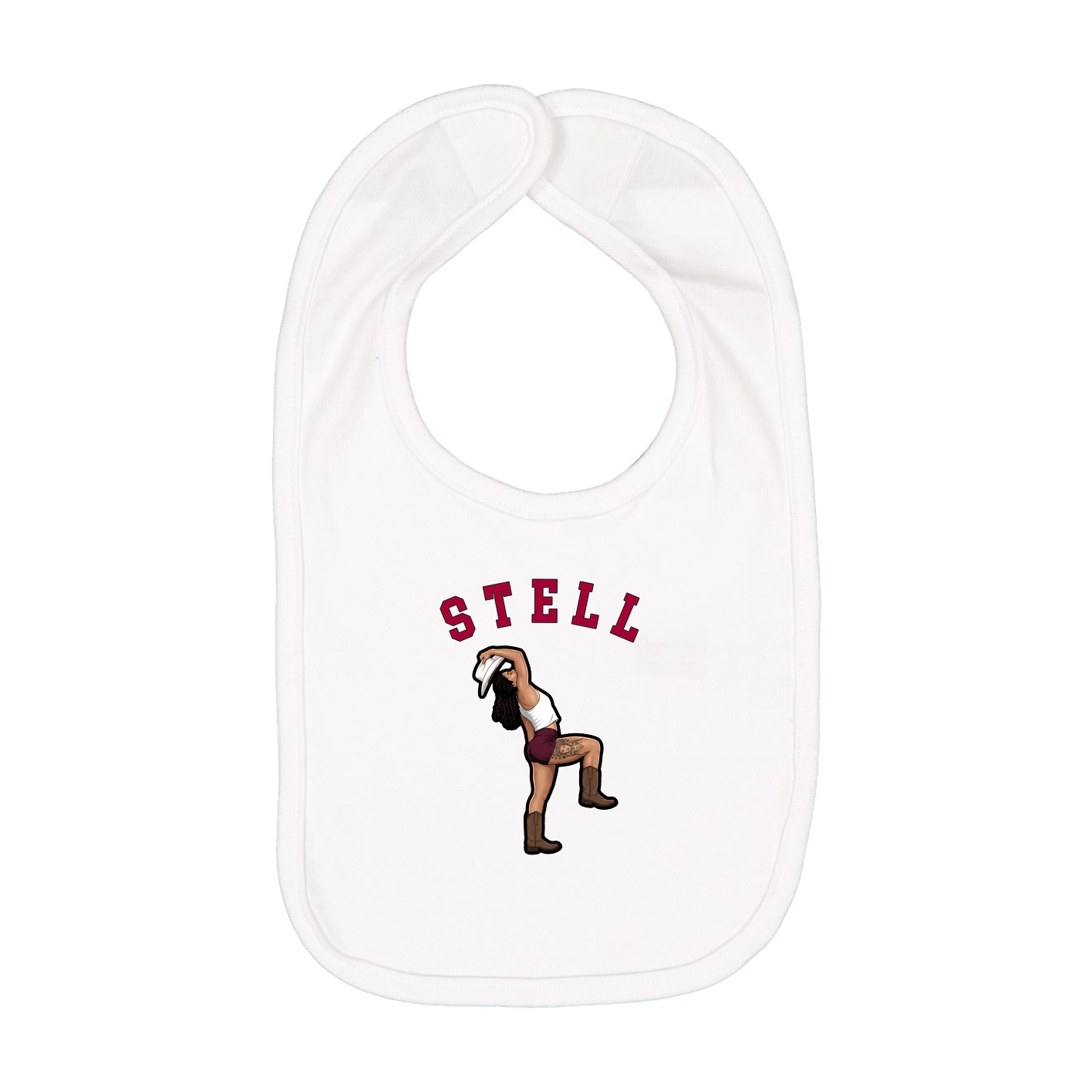 Infant Bib — Shirsey Arch in White