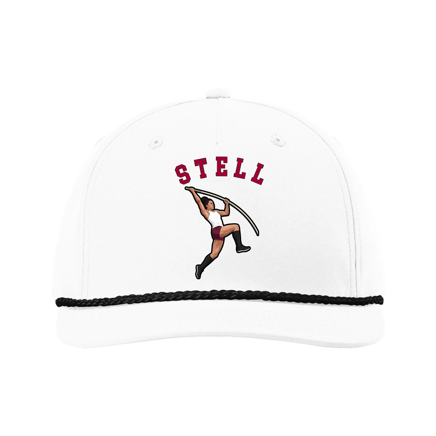 Five-Panel Classic Rope Cap — Shirsey Arch in White