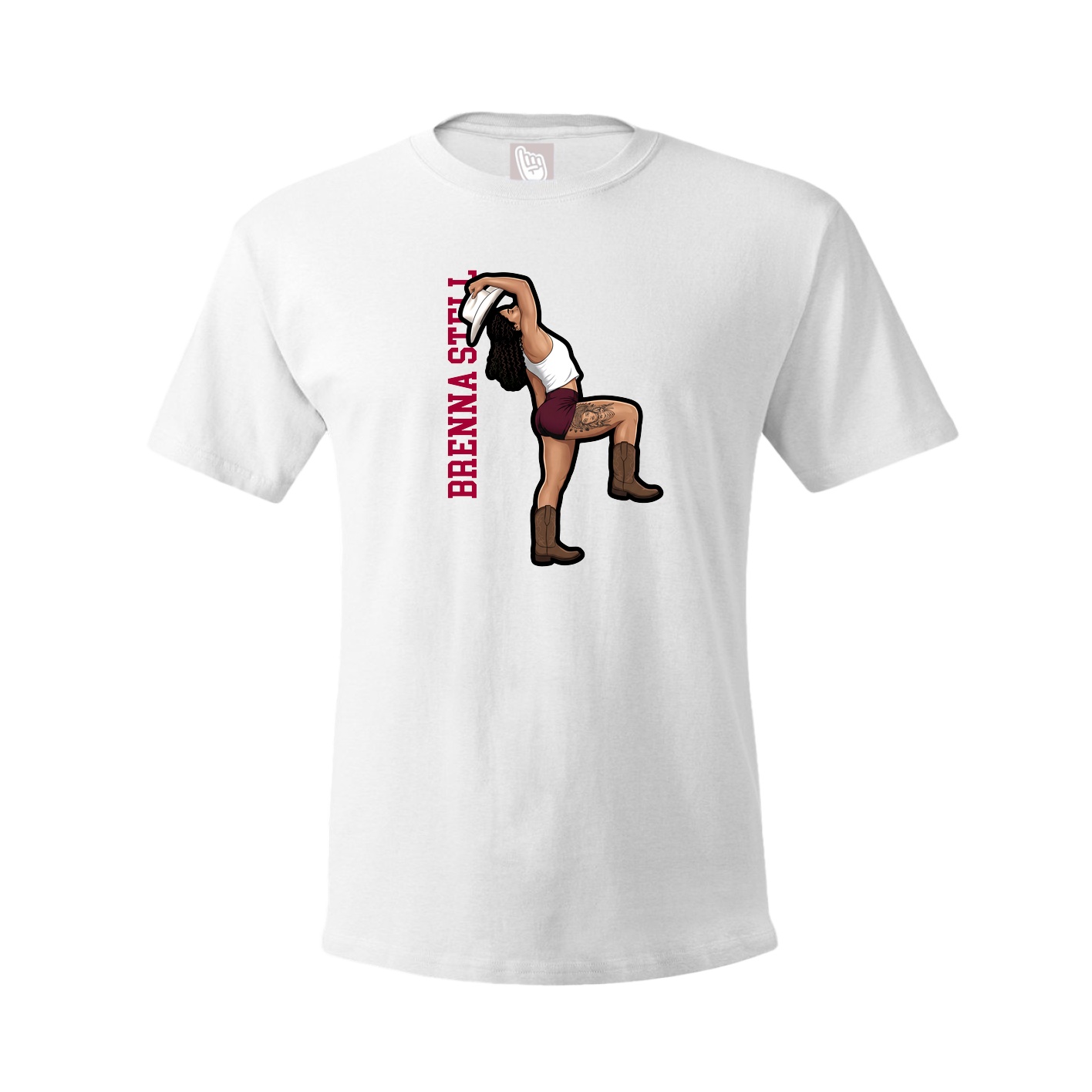 Youth Tee — Name Vertical in White