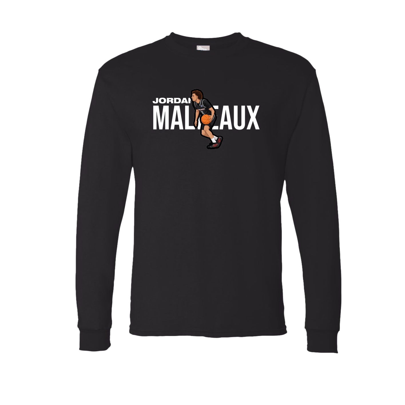 Long Sleeve Tee — Player Name in Black