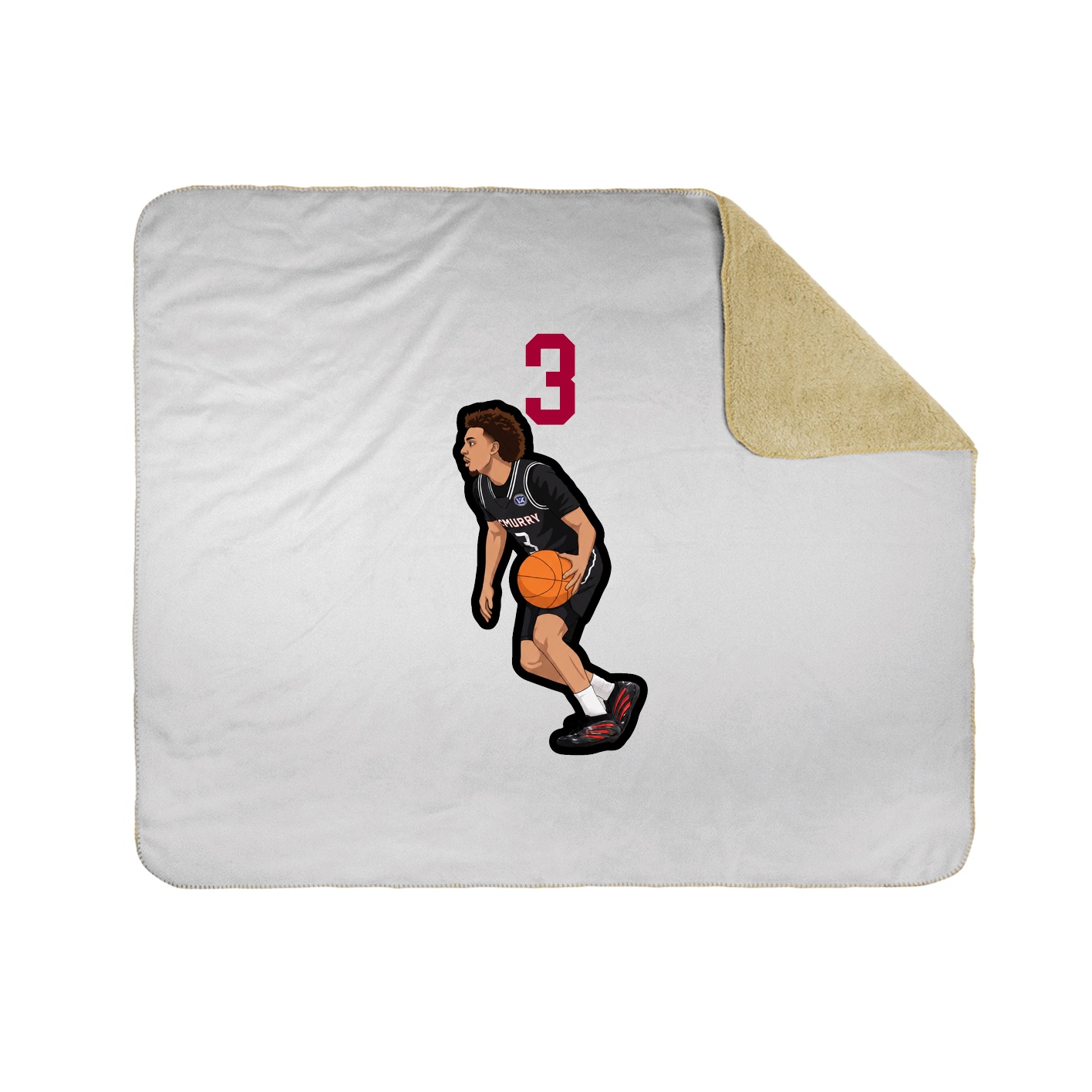 Throw Blanket — Number Top in White