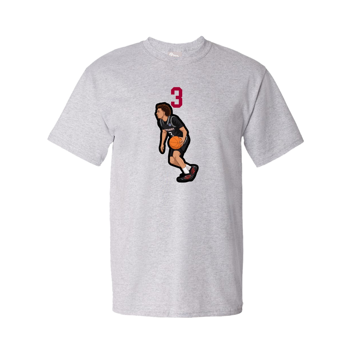 Youth Tee — Number Top in Grey