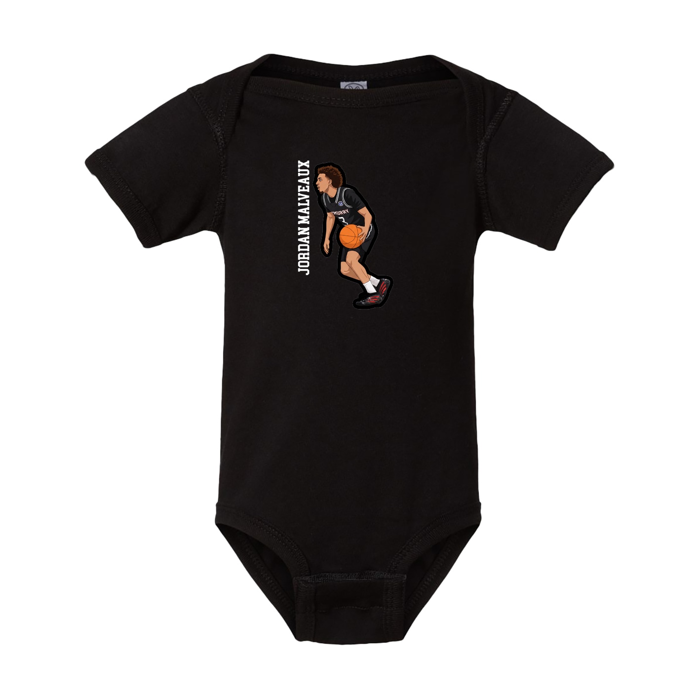 Baby Onesie — Name Vertical in Black