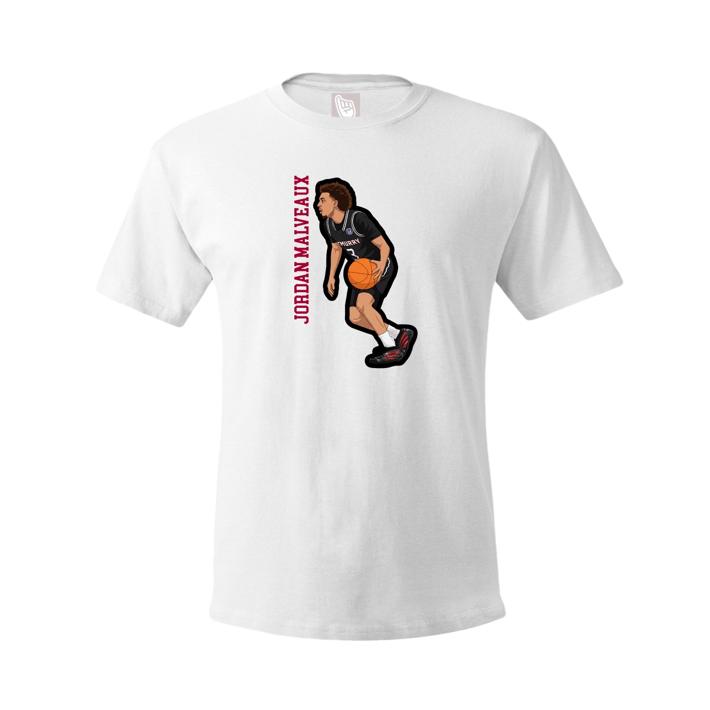 Tee — Name Vertical in White